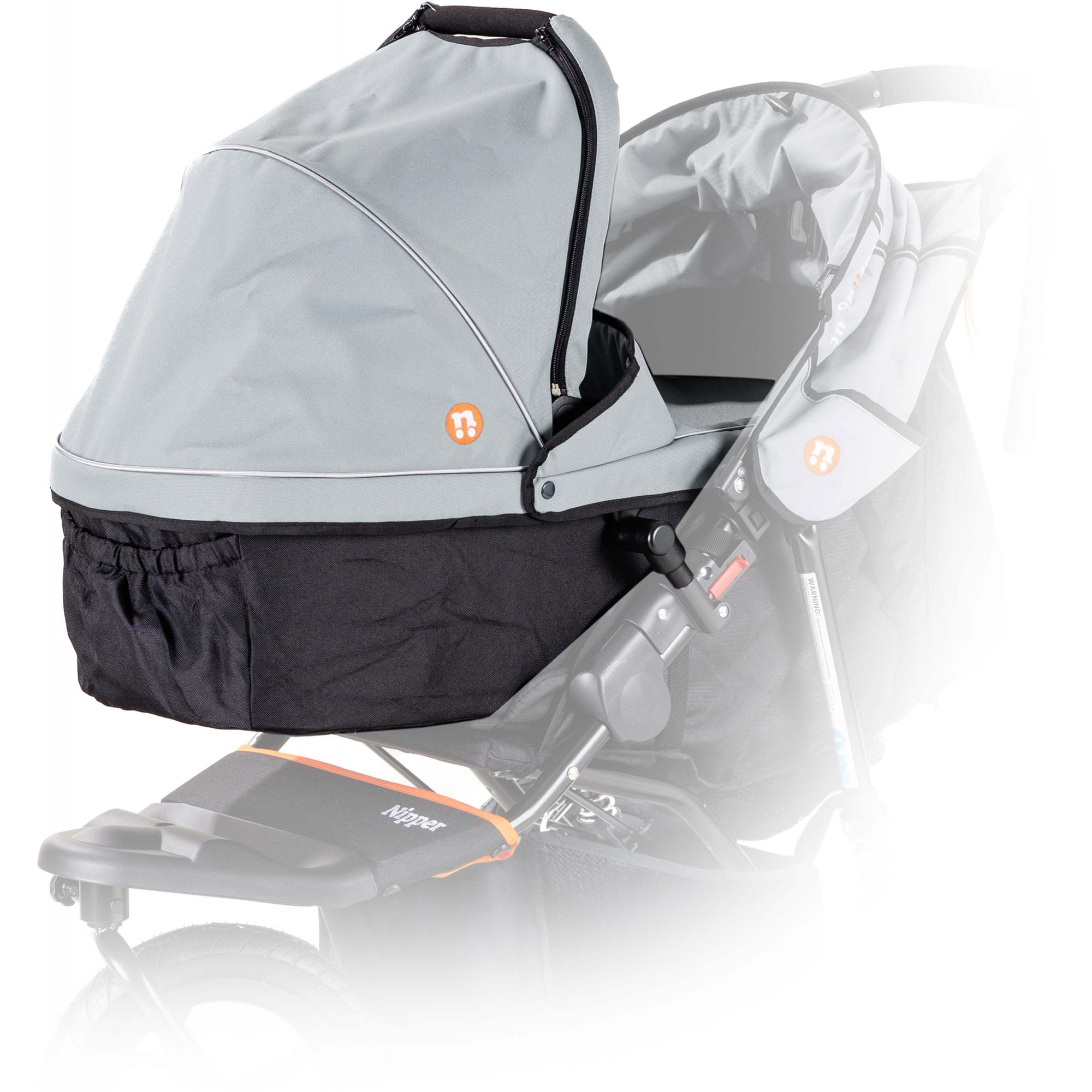 Out 'n' About Nipper V5 Single Carrycot Rocksalt Grey