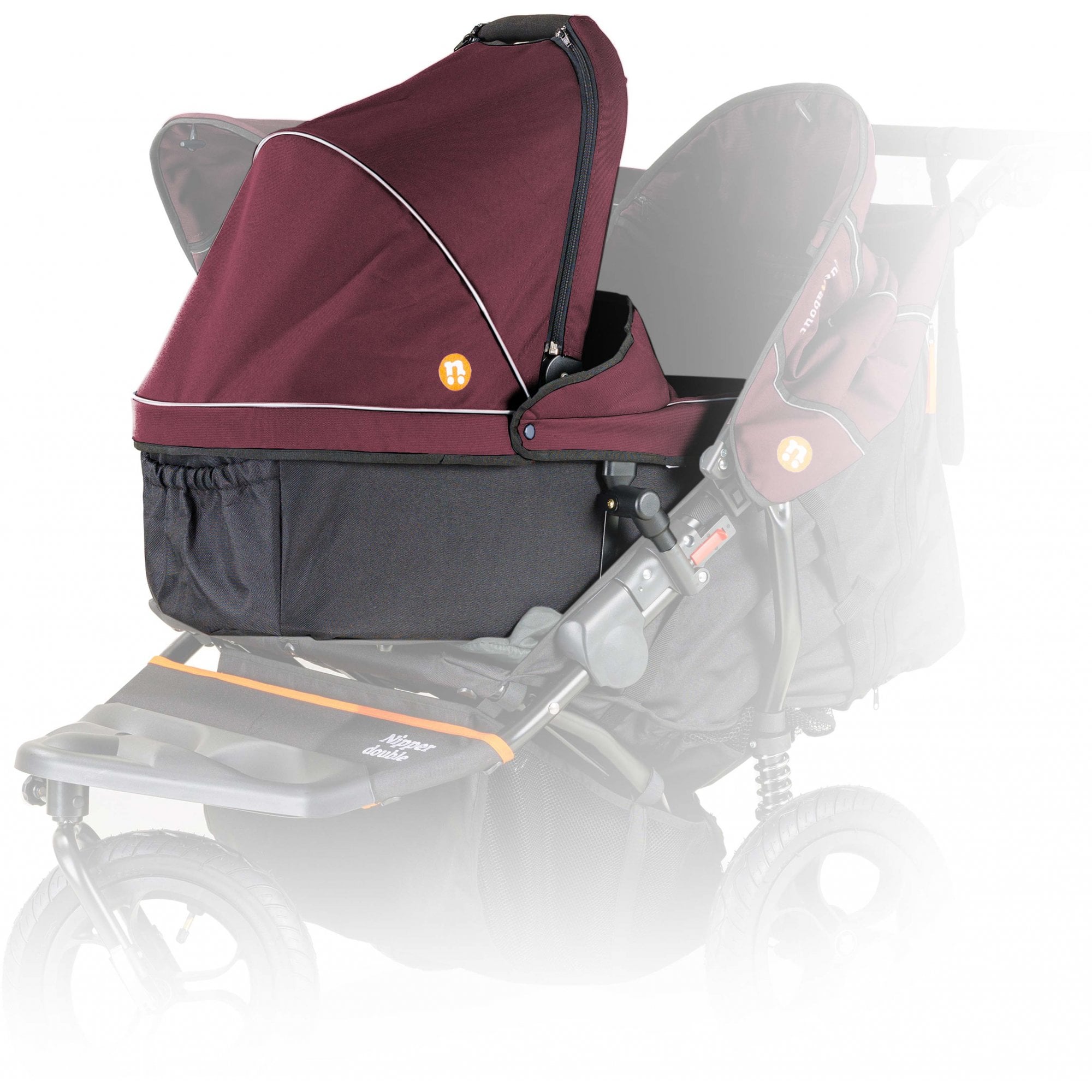 Out 'n' About Nipper V5 Double Carrycot Brambleberry Red