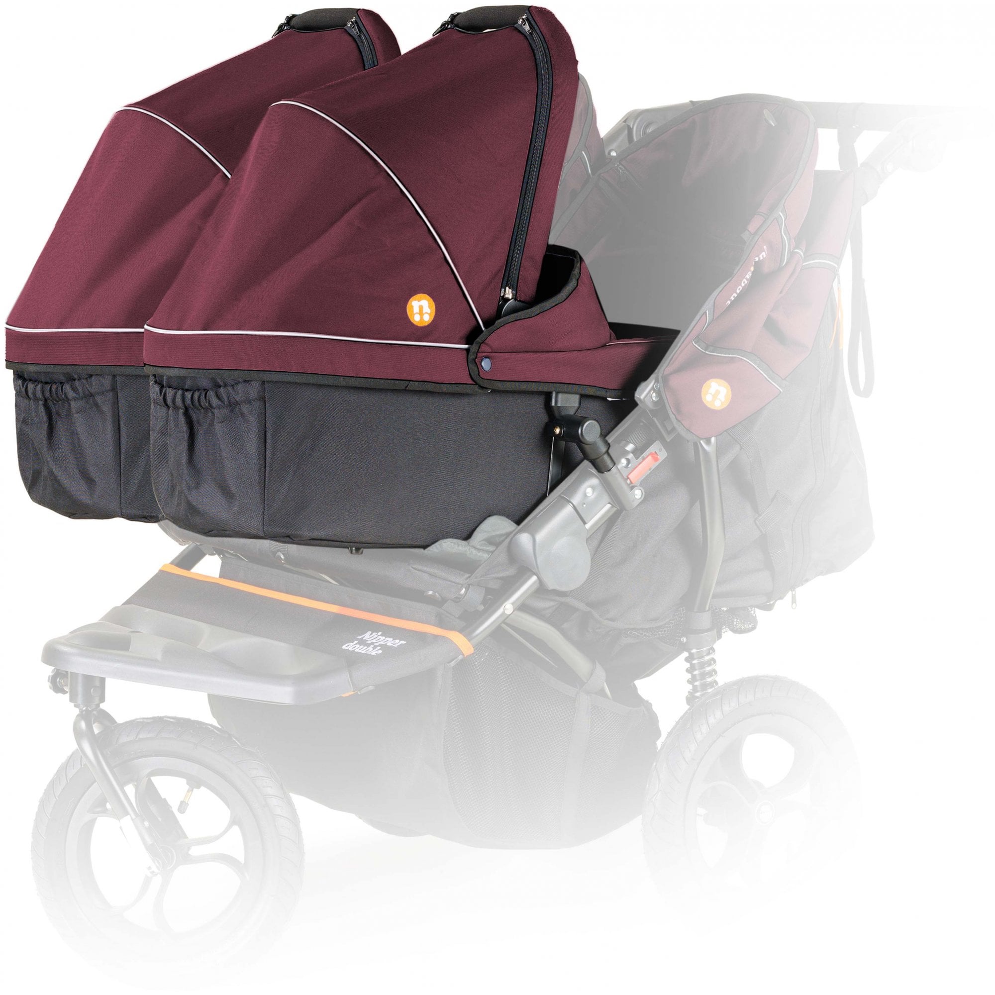 Out 'n' About Nipper V5 Double Carrycot Brambleberry Red