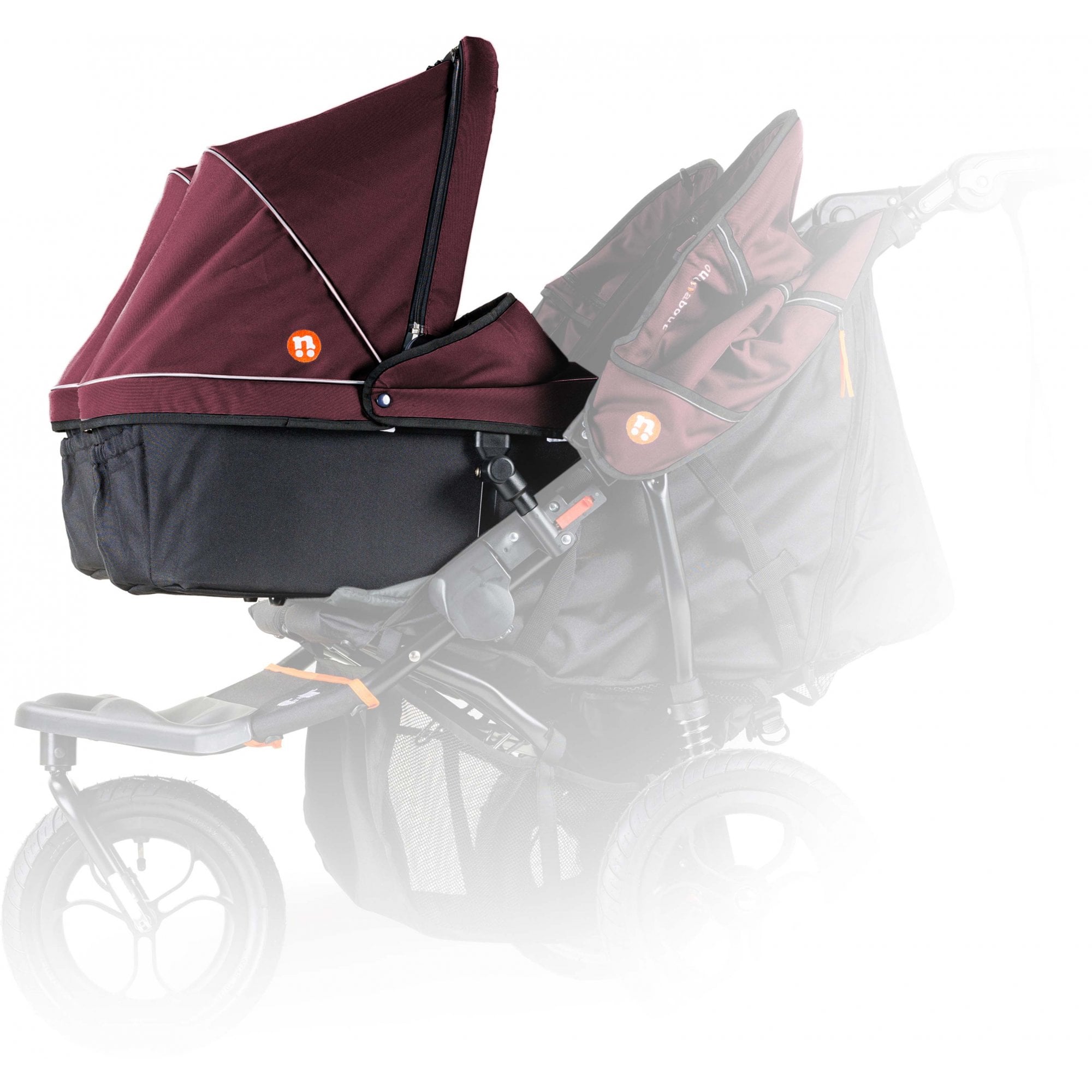 Out 'n' About Nipper V5 Double Carrycot Brambleberry Red