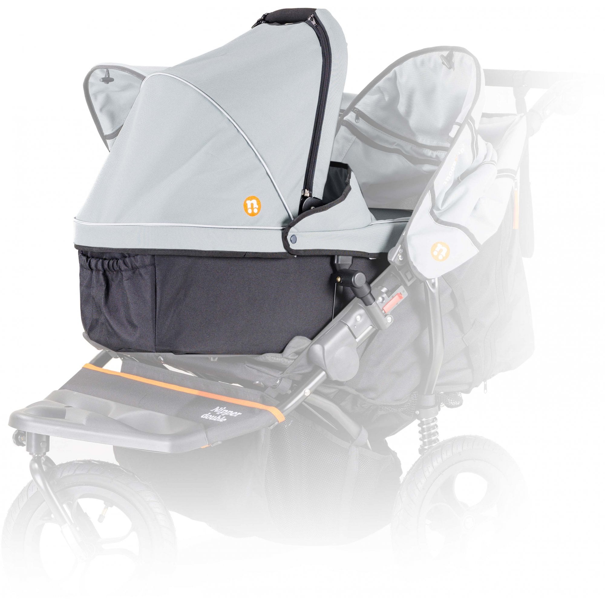 Out 'n' About Nipper V5 Double Carrycot Rocksalt Grey