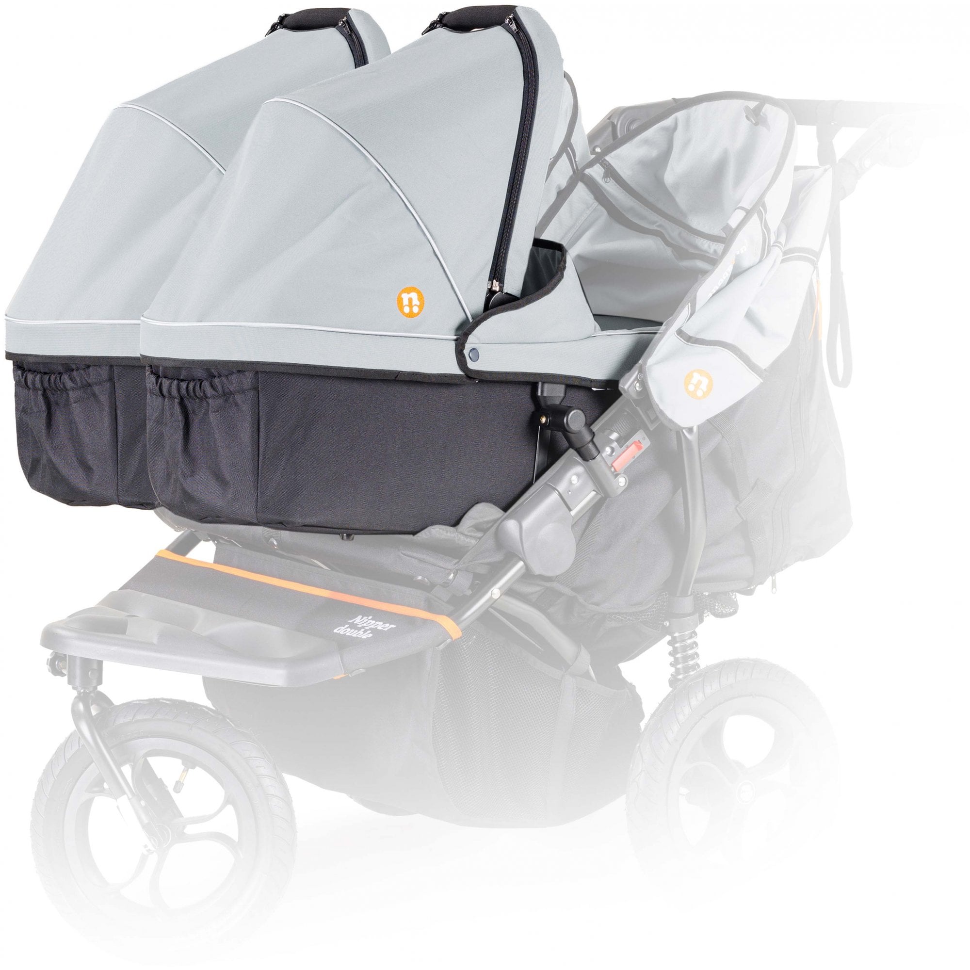 Out 'n' About Nipper V5 Double Carrycot Rocksalt Grey