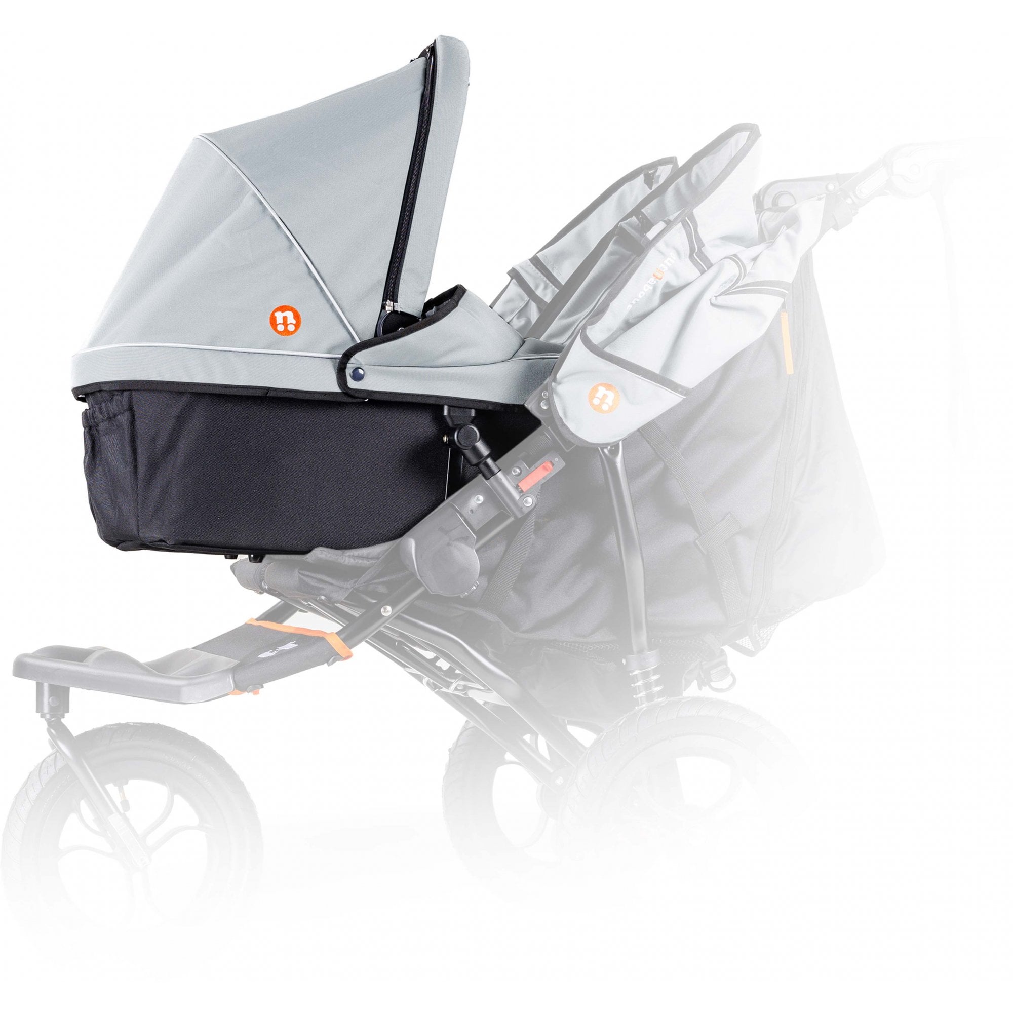 Out 'n' About Nipper V5 Double Carrycot Rocksalt Grey