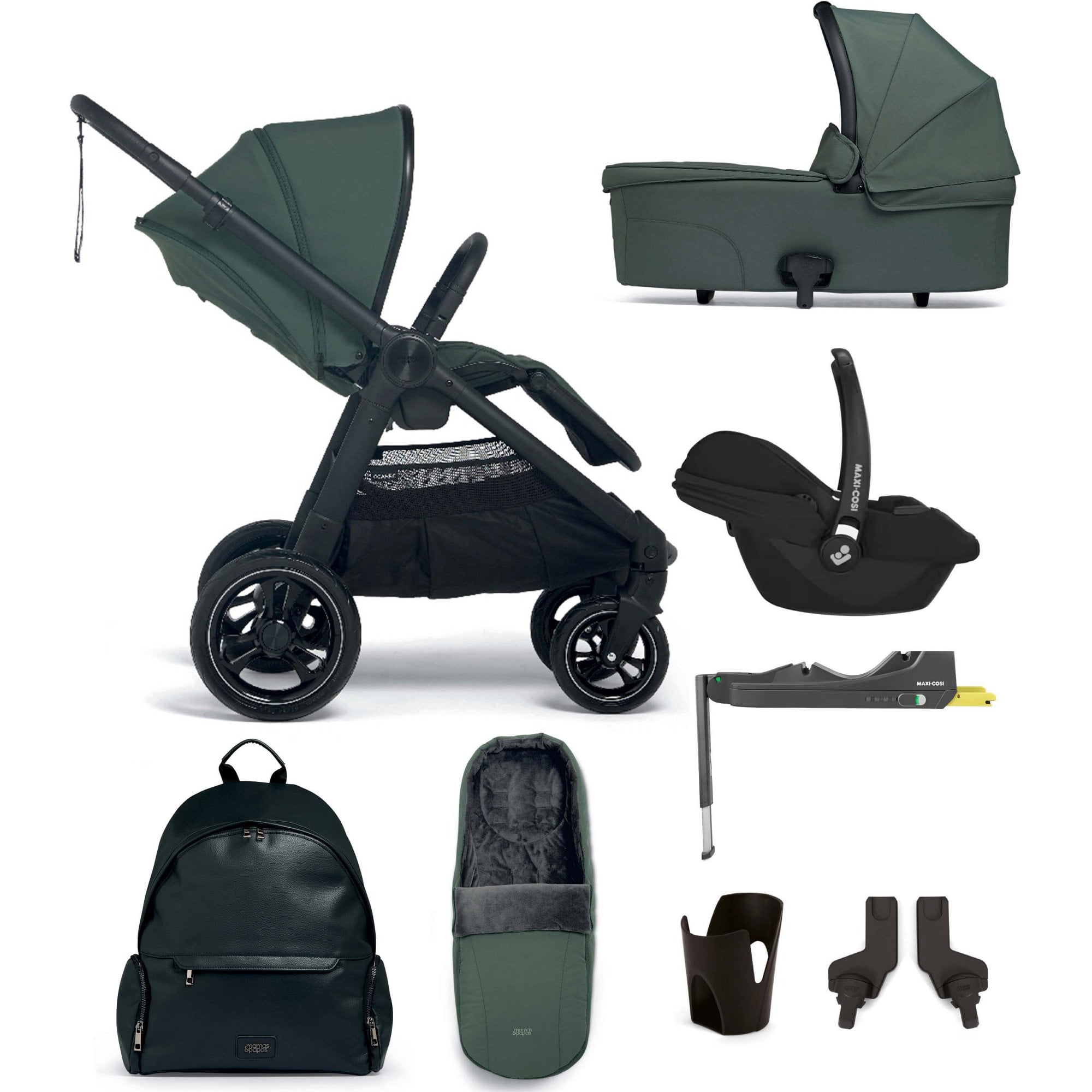 Mamas & Papas Ocarro Pushchair Essential Bundle Oasis + Cabriofix & Base