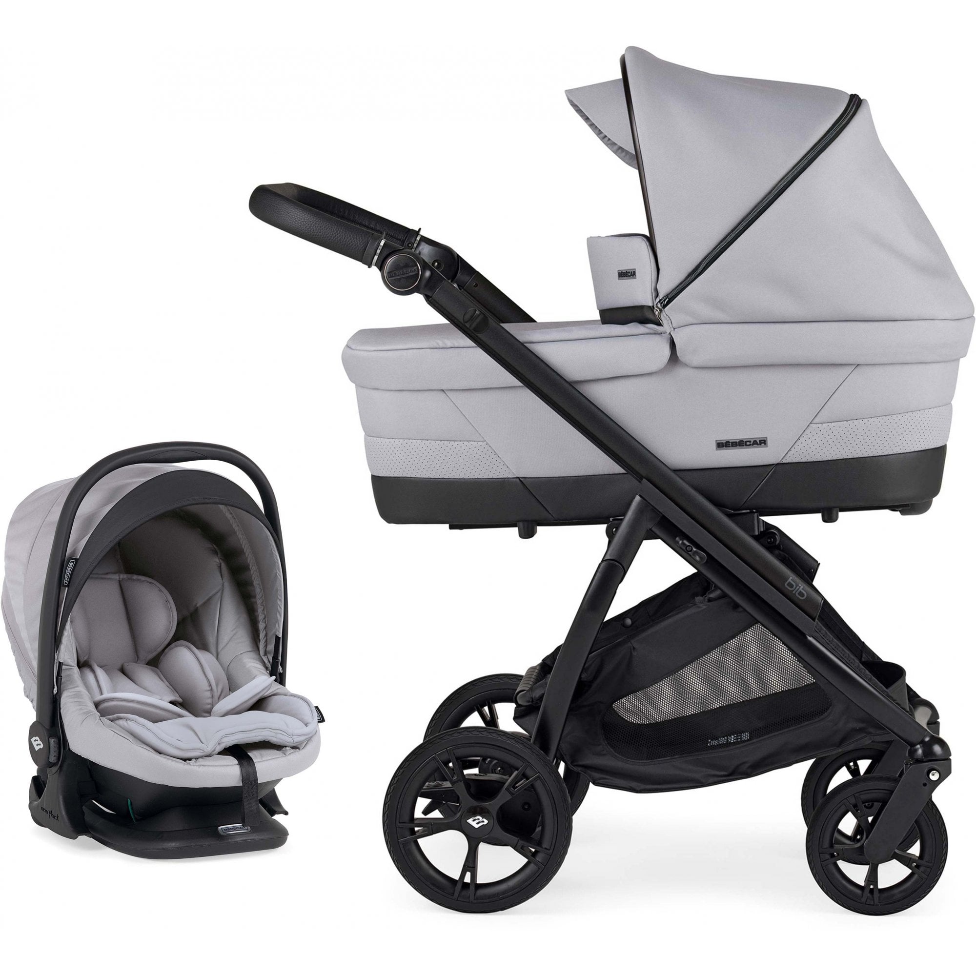 Bebecar Trio BIB Pram Light Grey