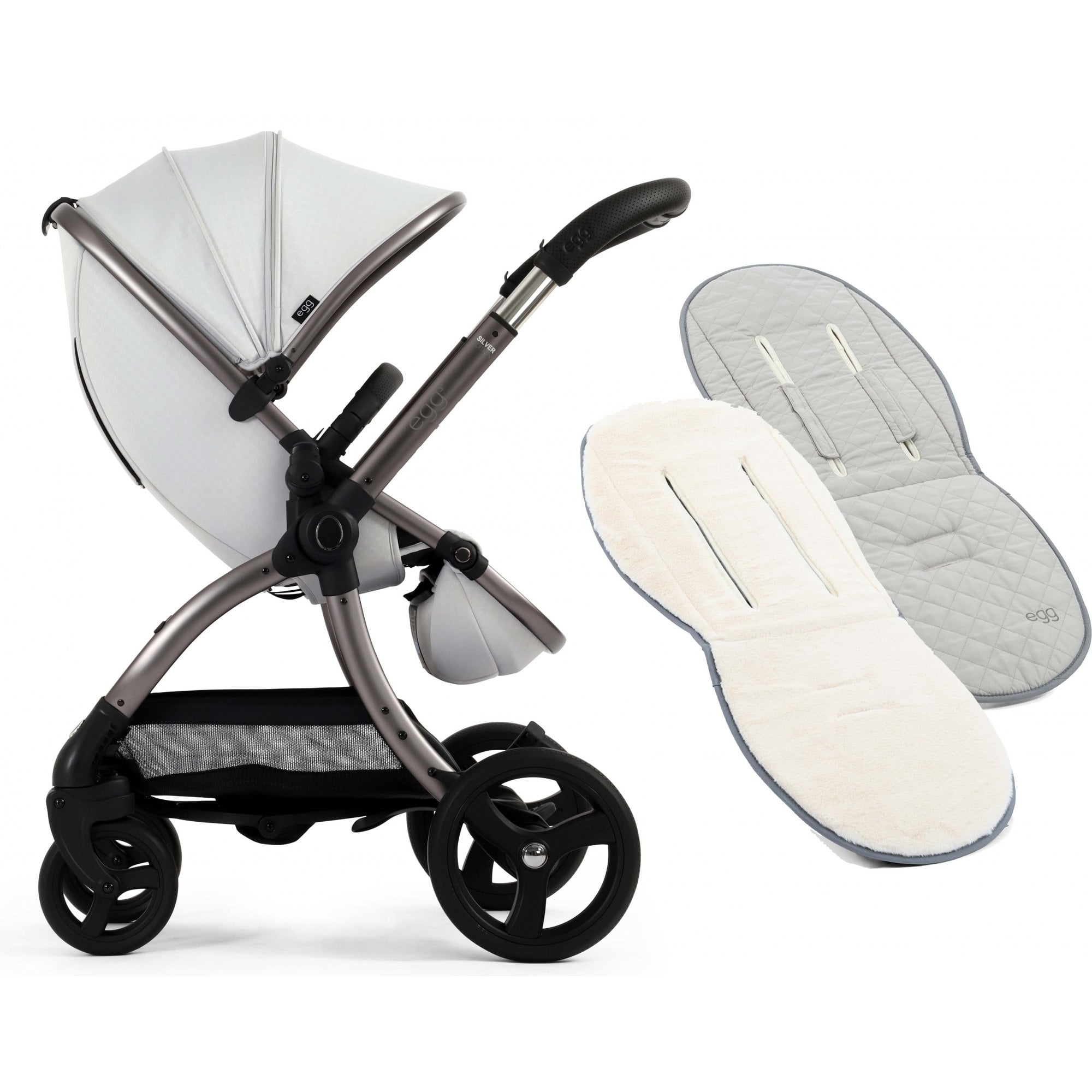 egg3® Stroller Houndstooth Silver