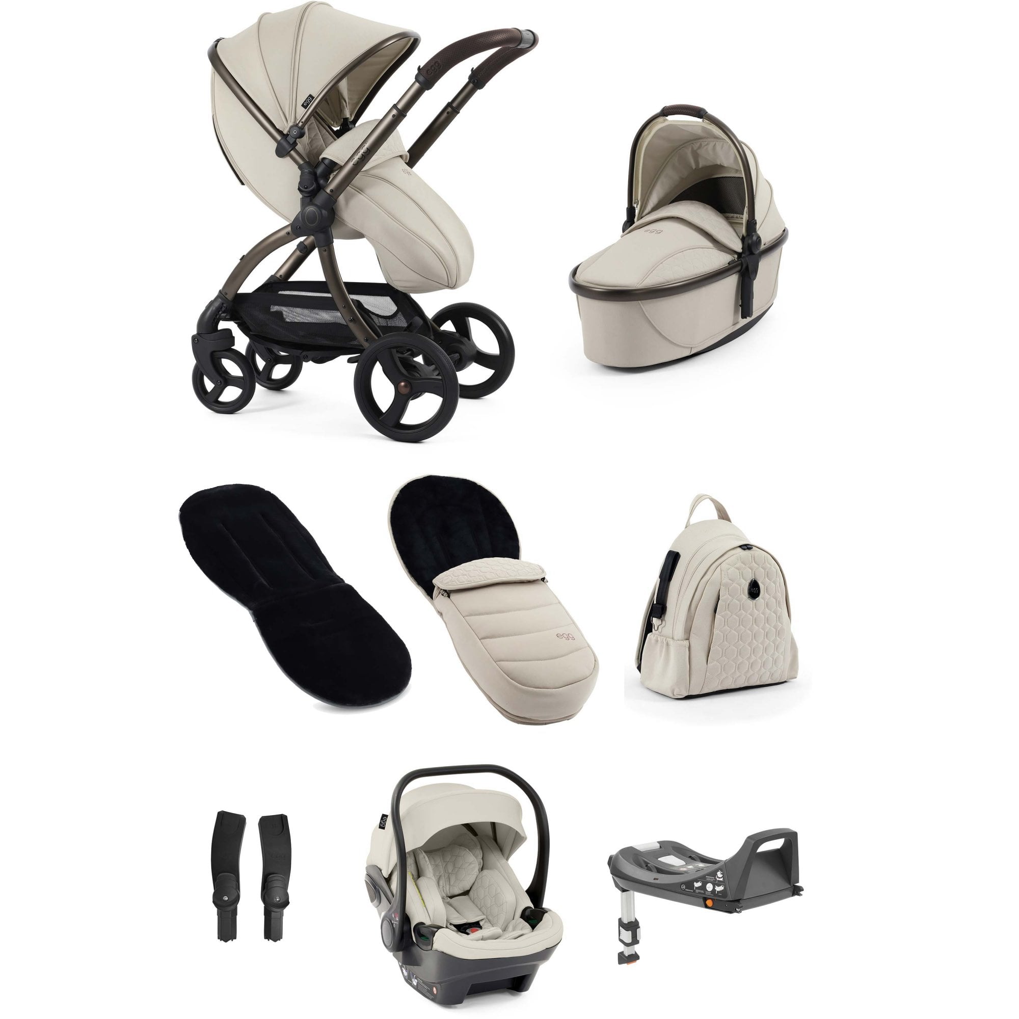 egg3® Stroller Luxury Bundle Cashmere