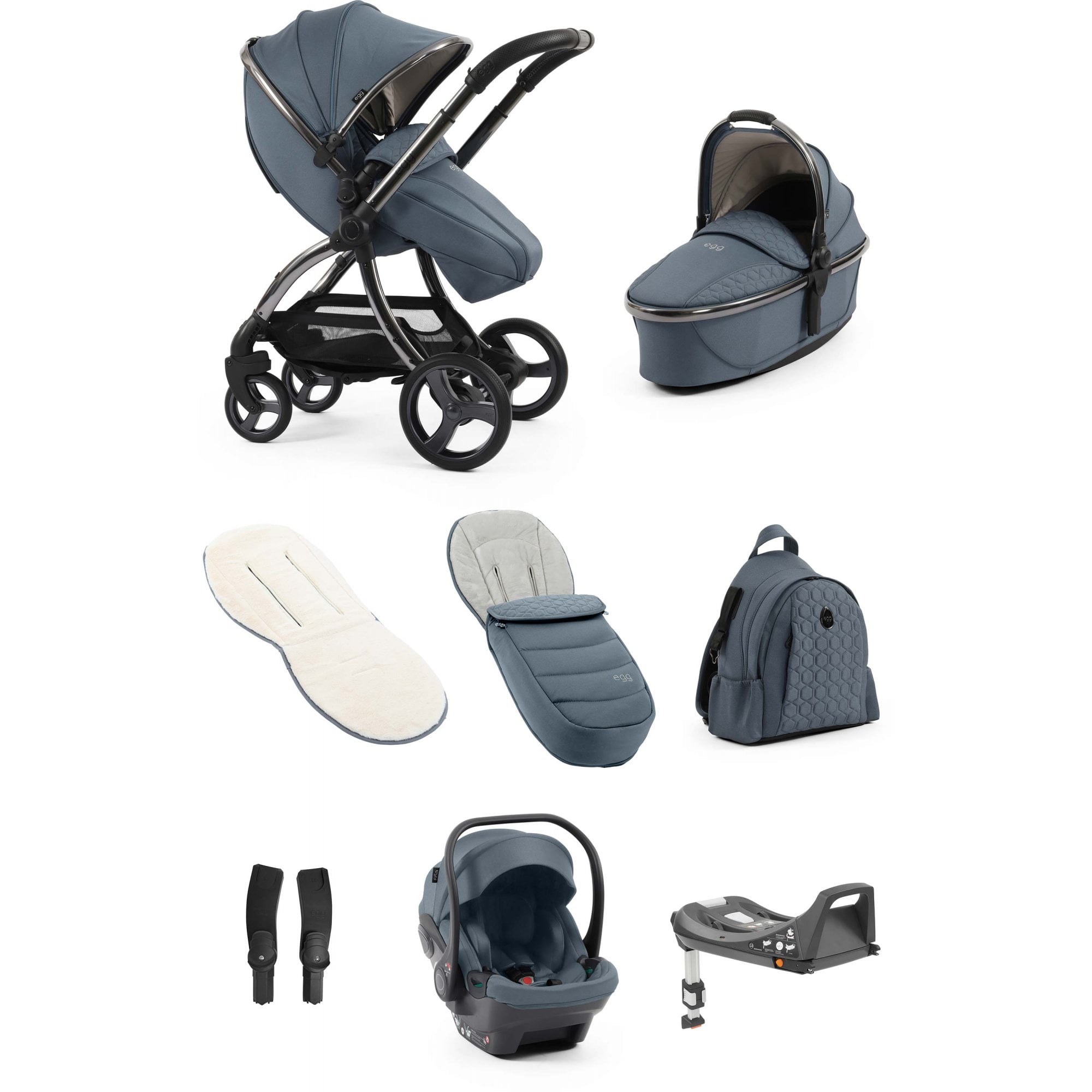 egg3® Stroller Luxury Bundle Topaz