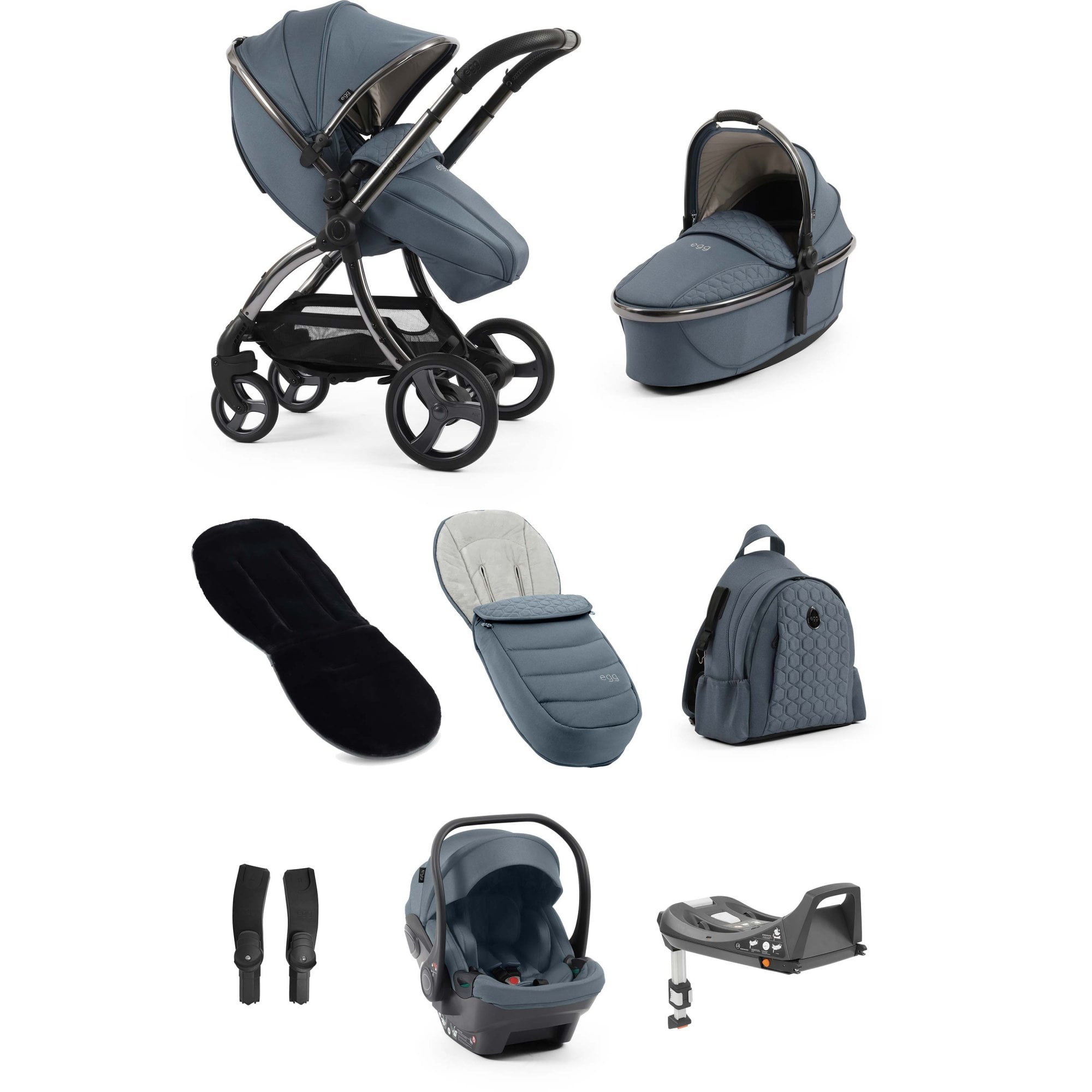 egg3® Stroller Luxury Bundle Topaz