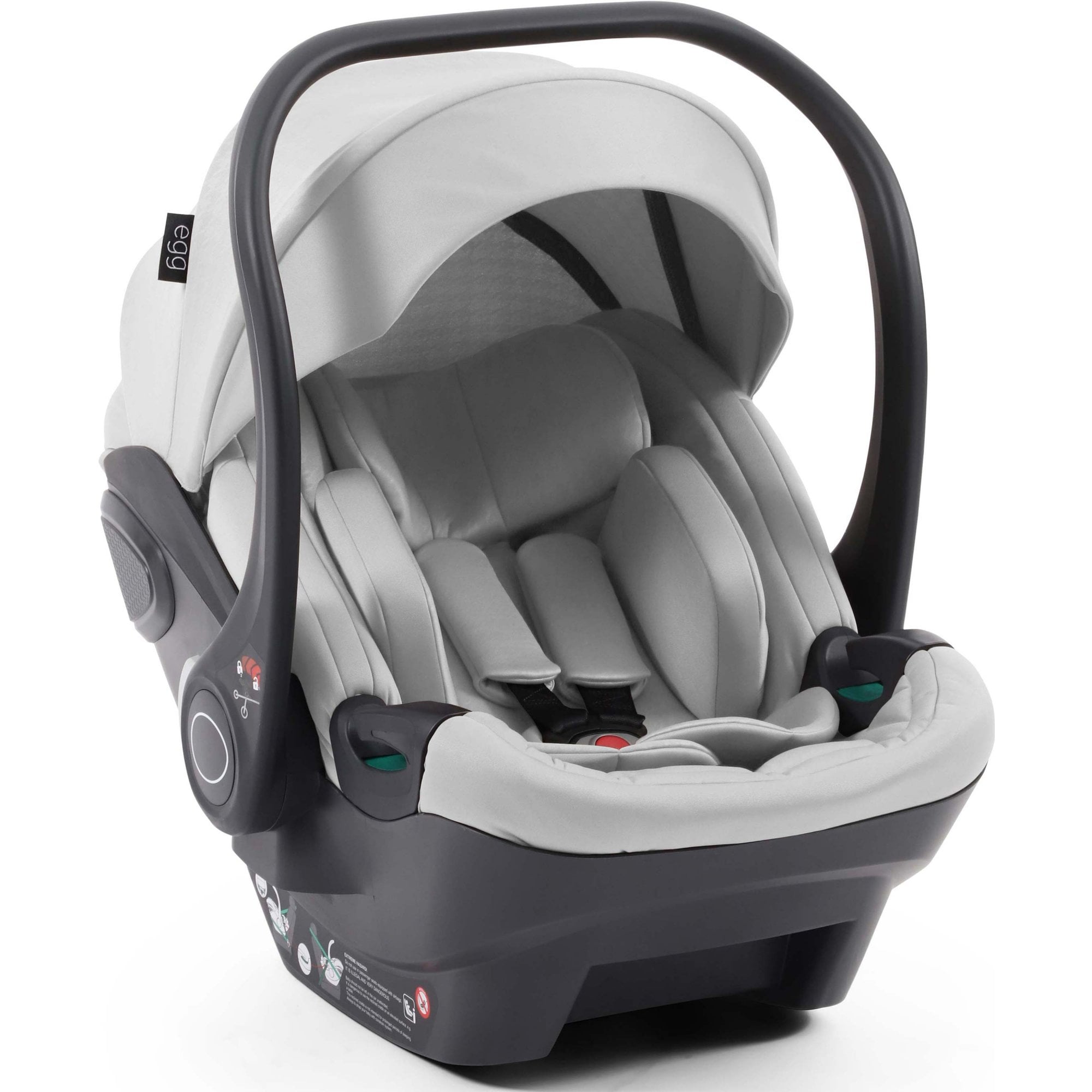 egg3® Shell i-Size Infant Car Seat Houndstooth Silver