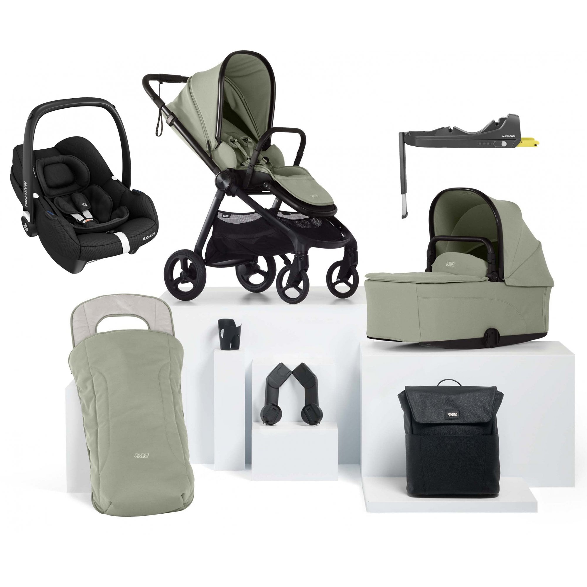 Mamas & Papas Vardo Essential Kit Sage + Cabriofix & Base