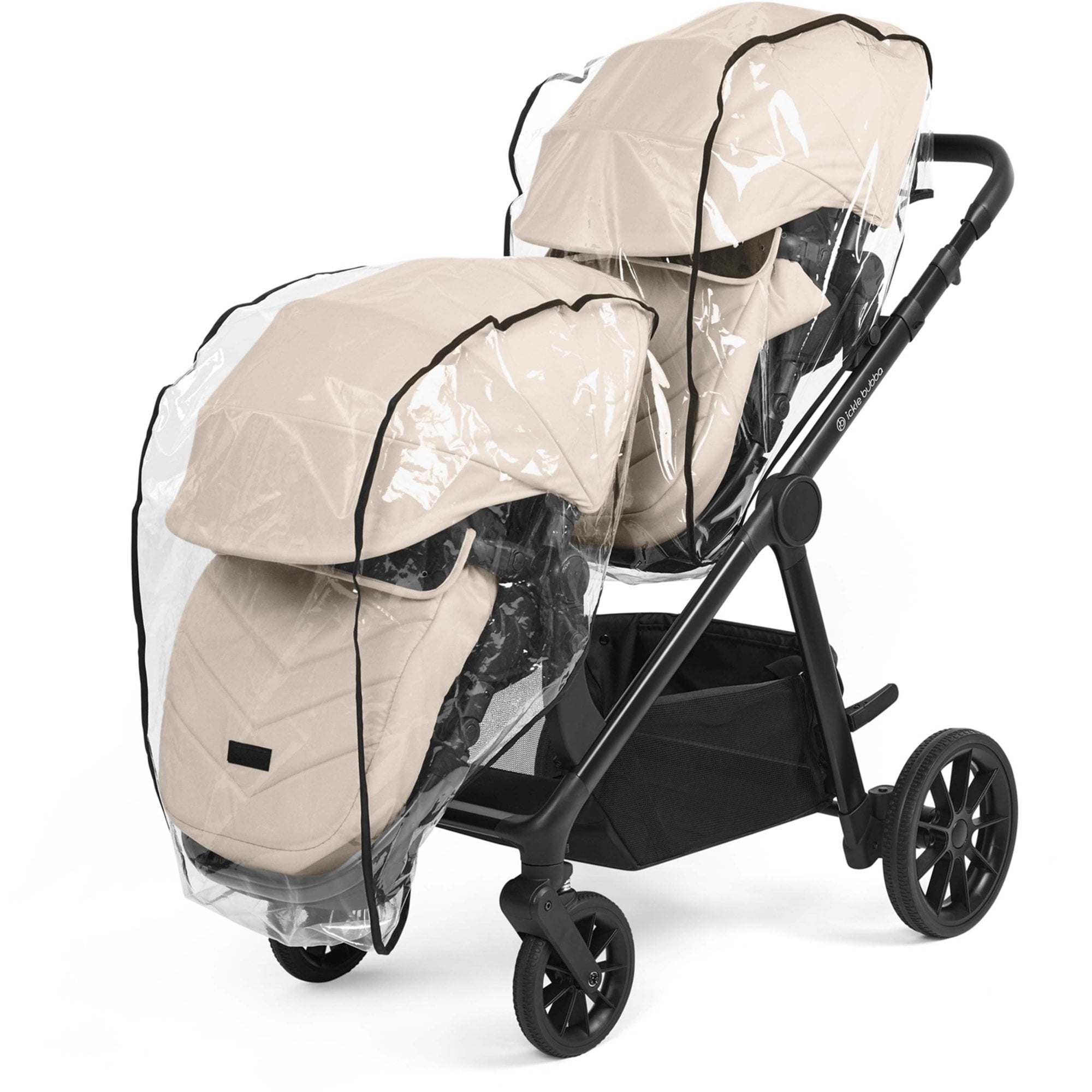 Ickle Bubba Virgo Twin 18 Piece Travel System with i-Size & ISOFIX Bases Stone