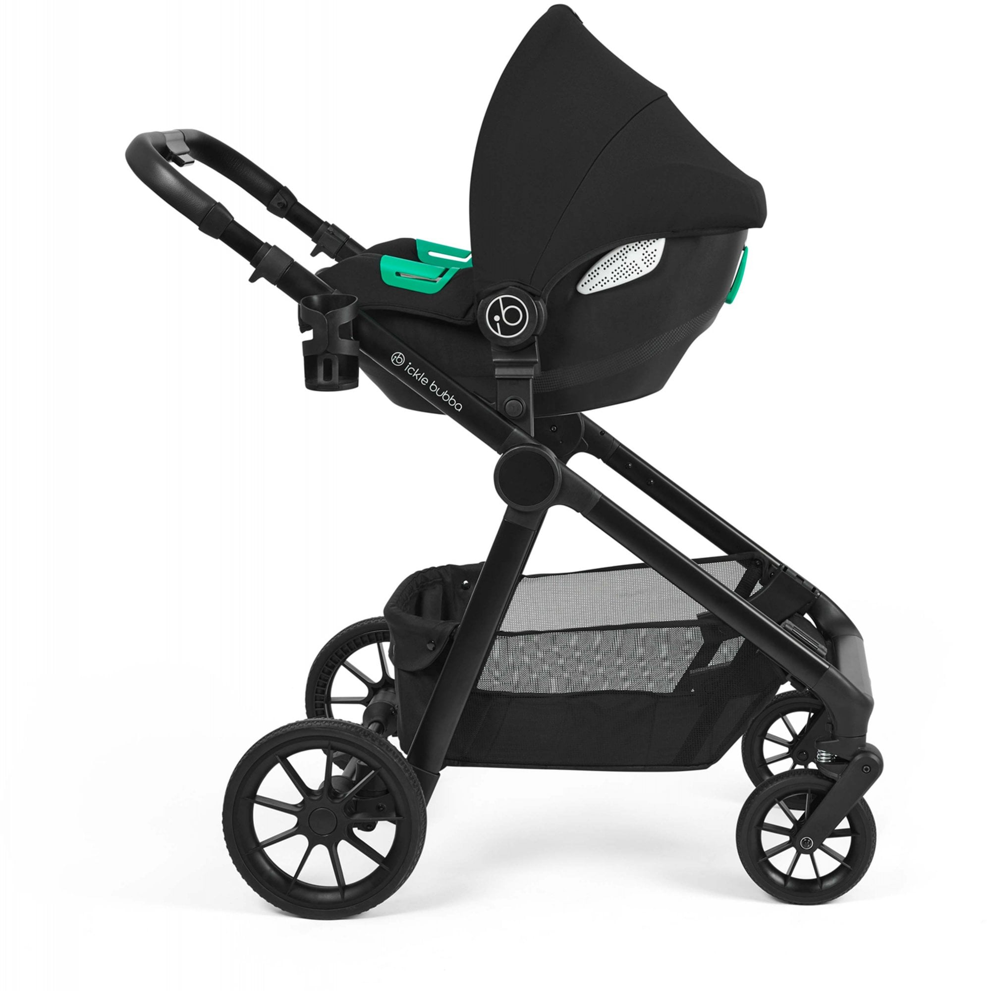 Ickle Bubba Virgo Twin 18 Piece Travel System with i-Size & ISOFIX Bases Stone