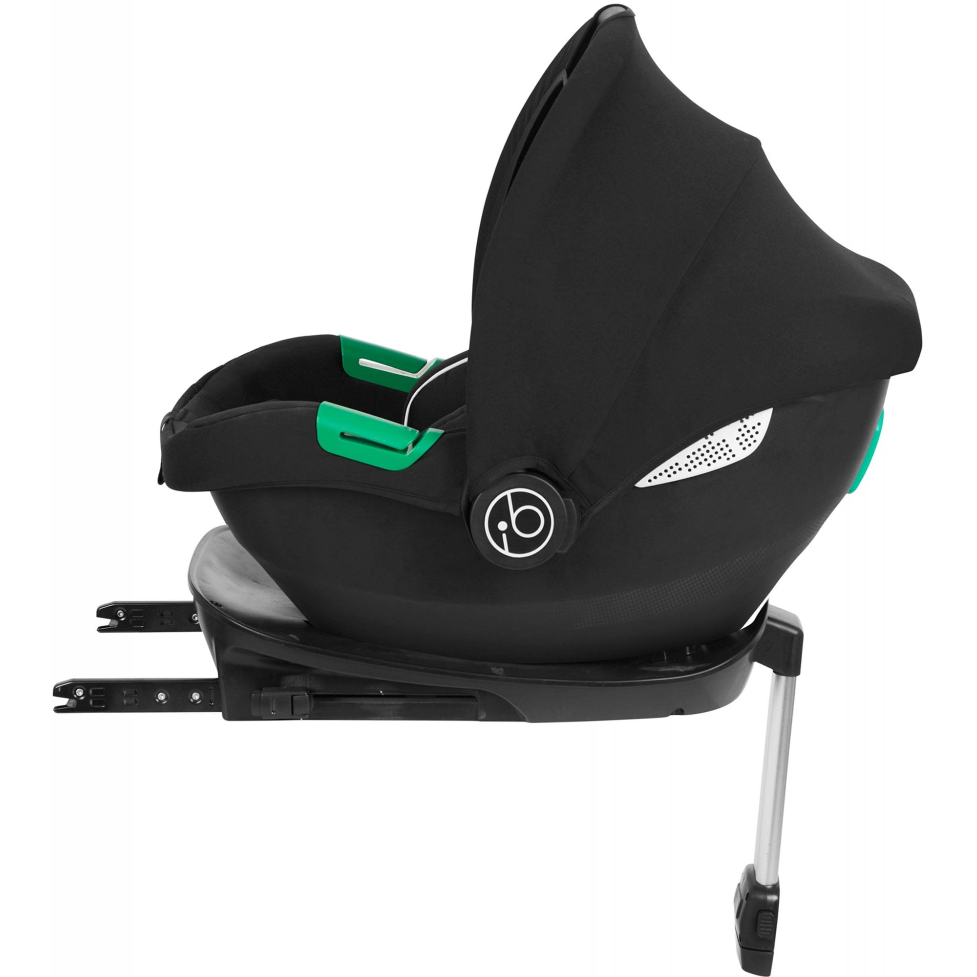 Ickle Bubba Virgo Growing Family 14 Piece Travel System + i-Size & ISOFIX Base Bundle Black