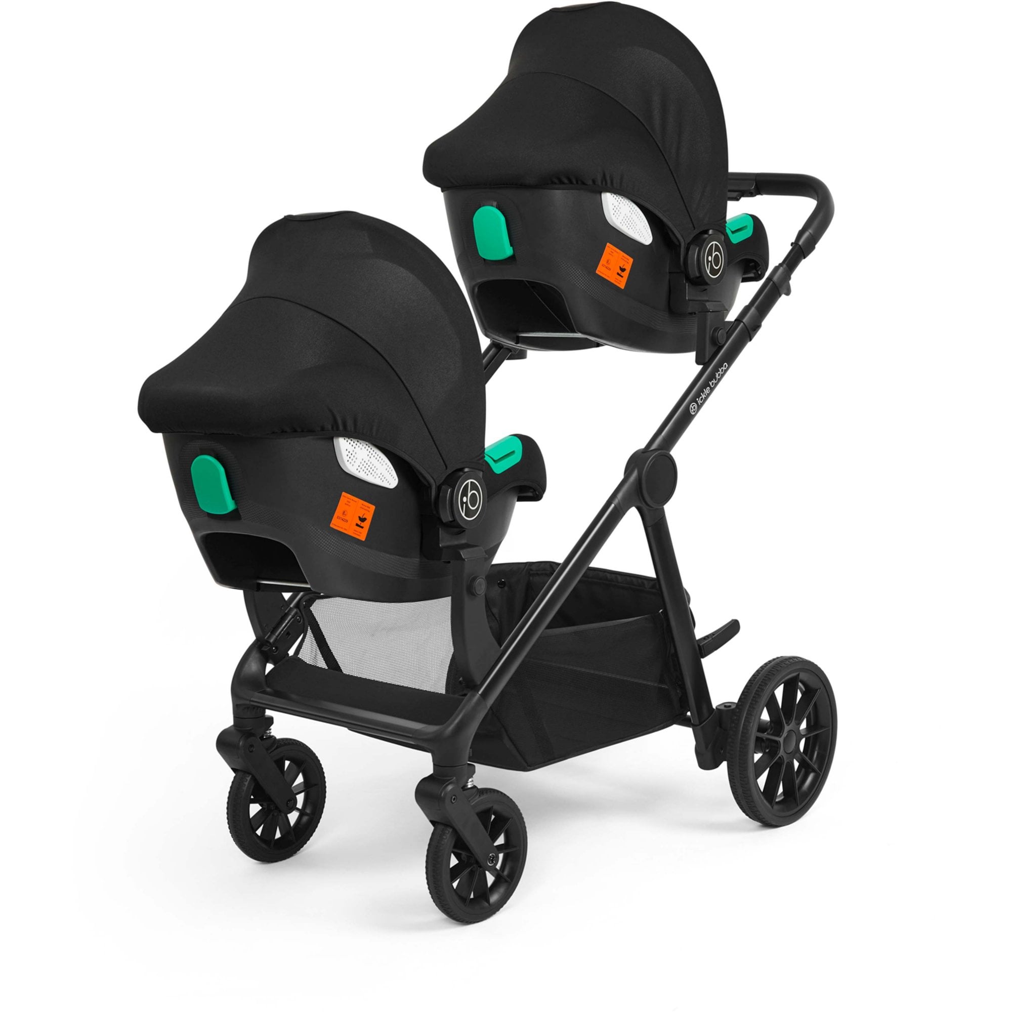 Ickle Bubba Virgo Twin 18 Piece Travel System with i-Size & ISOFIX Bases Stone