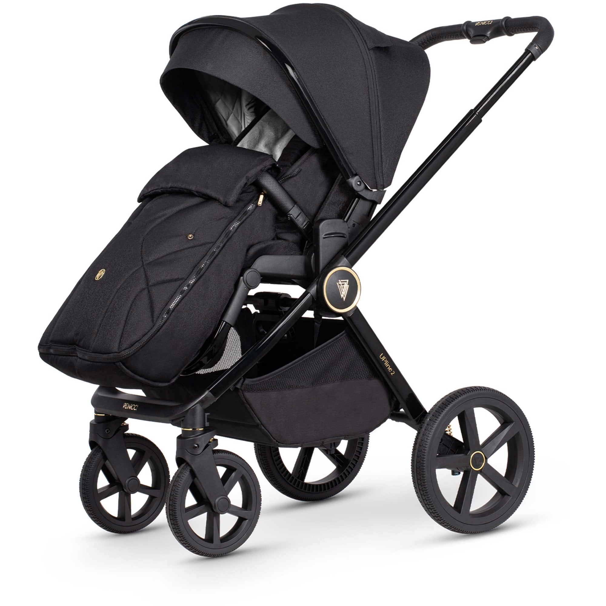Venicci Upline 2 All Black 2in1 Pram
