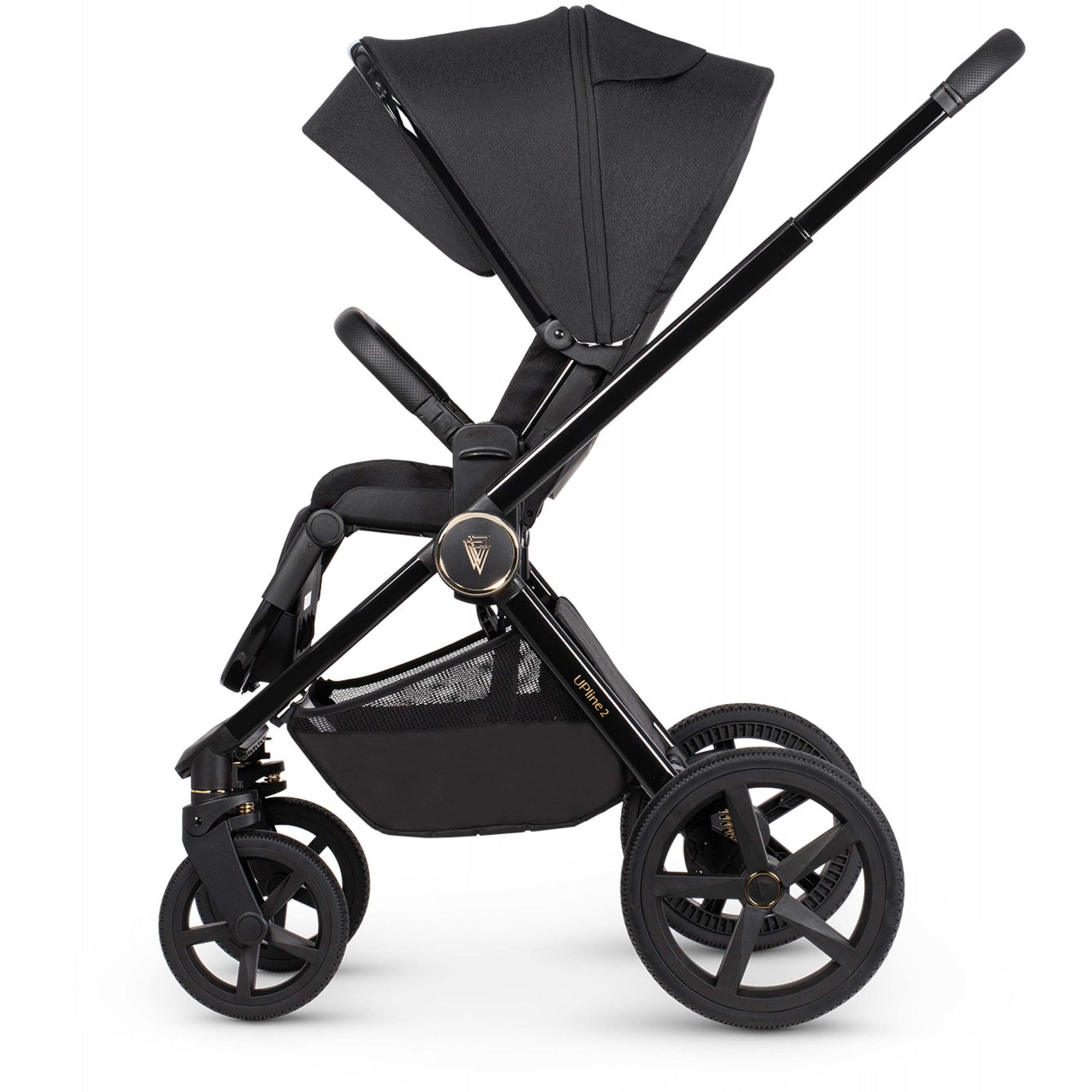 Venicci Upline 2 All Black 3in1 Travel System + Tiago Beige