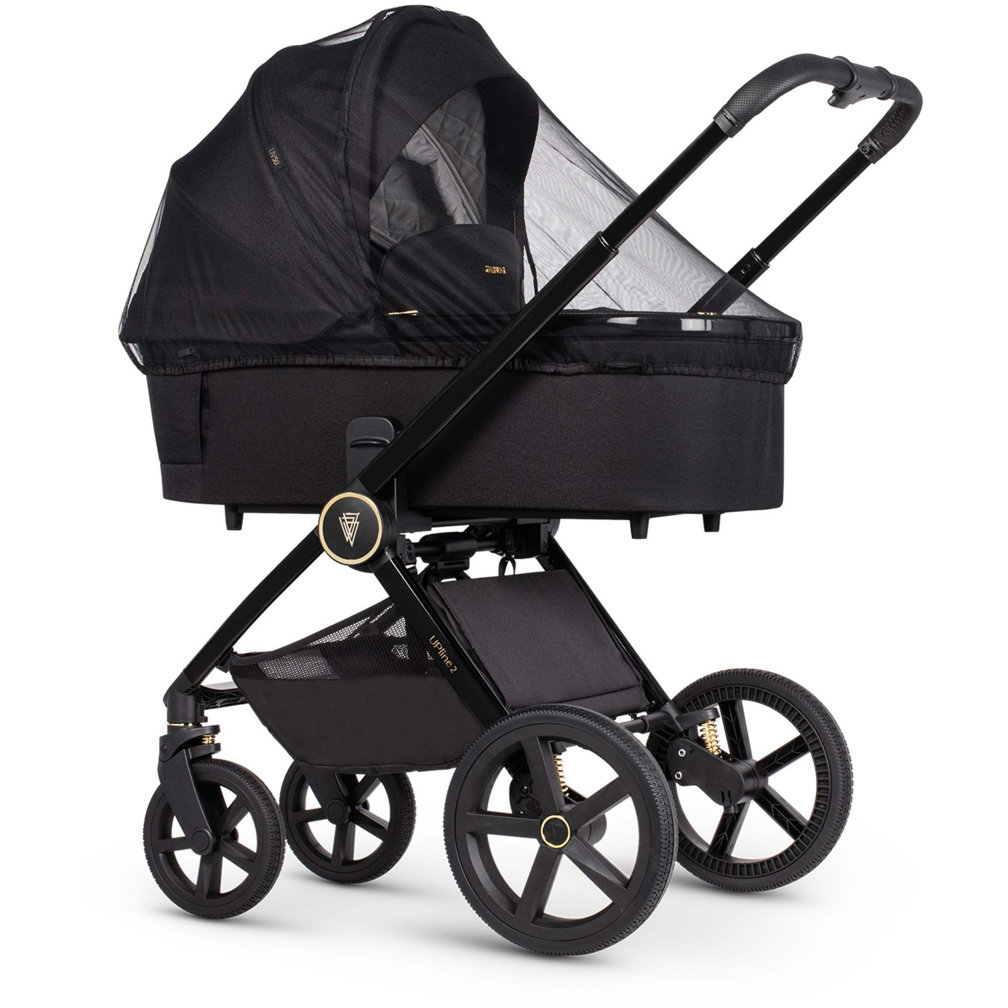 Venicci Upline 2 All Black 3in1 Travel System + Tiago Beige
