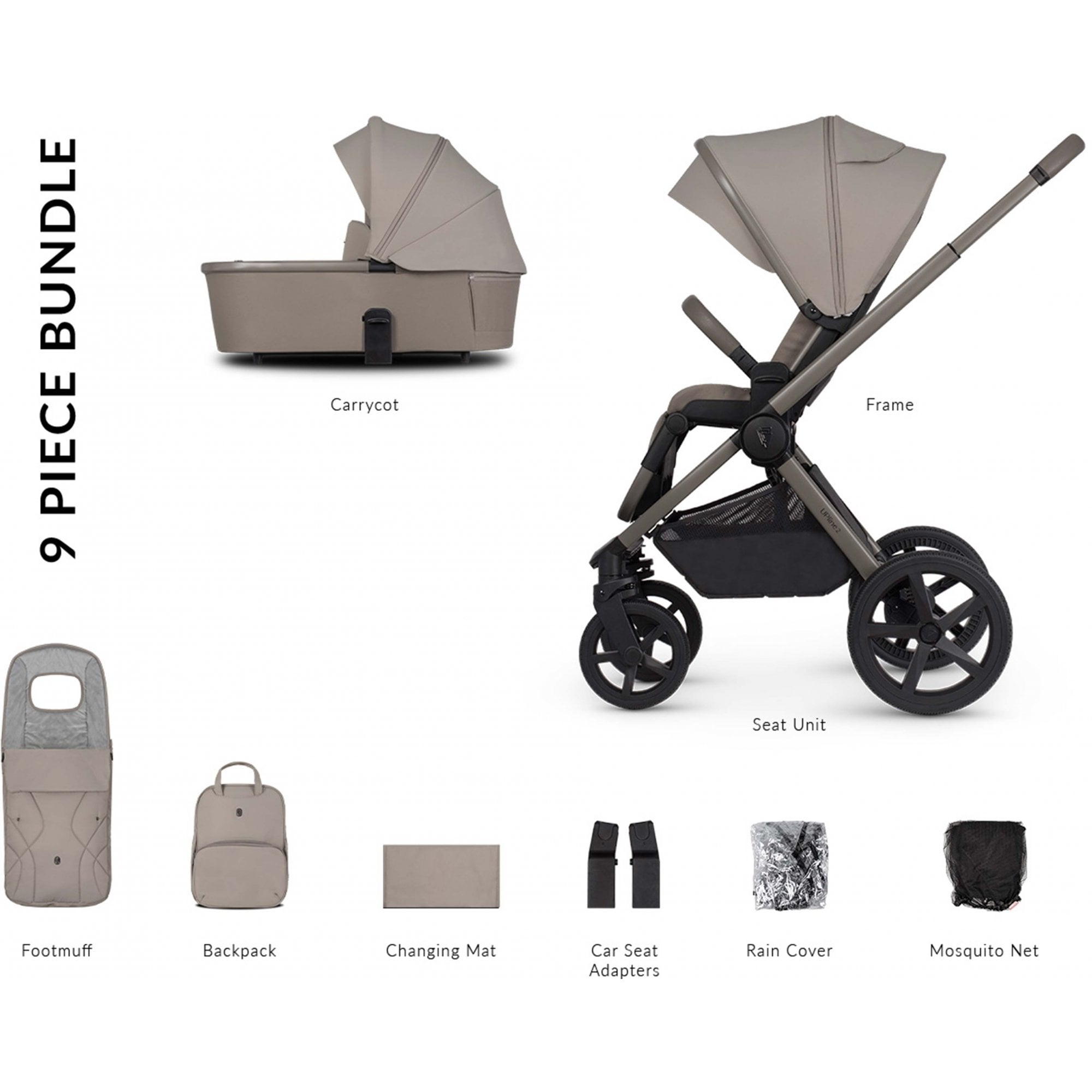Venicci Upline 2 Taupe 2in1 Pram