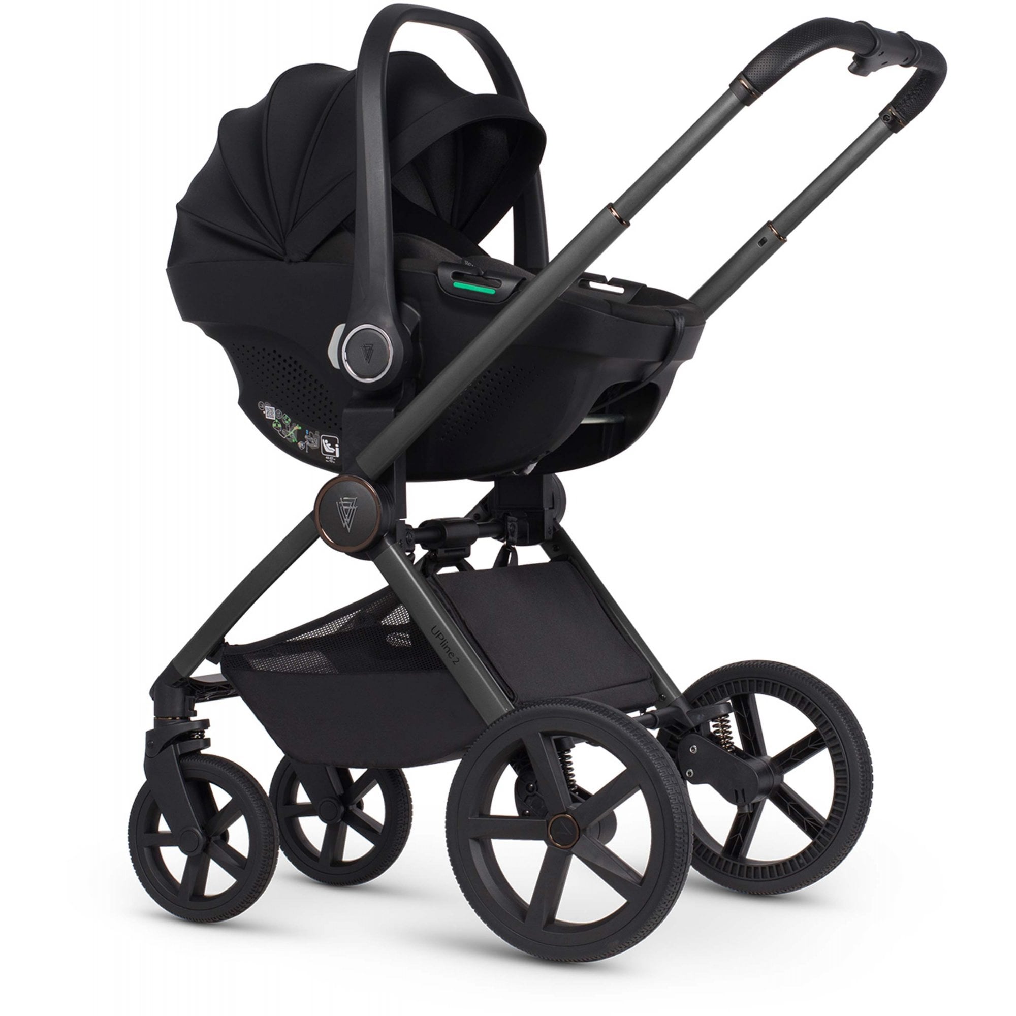 Venicci Upline 2 Aloe 3in1 Travel System + Tiago Beige & Base