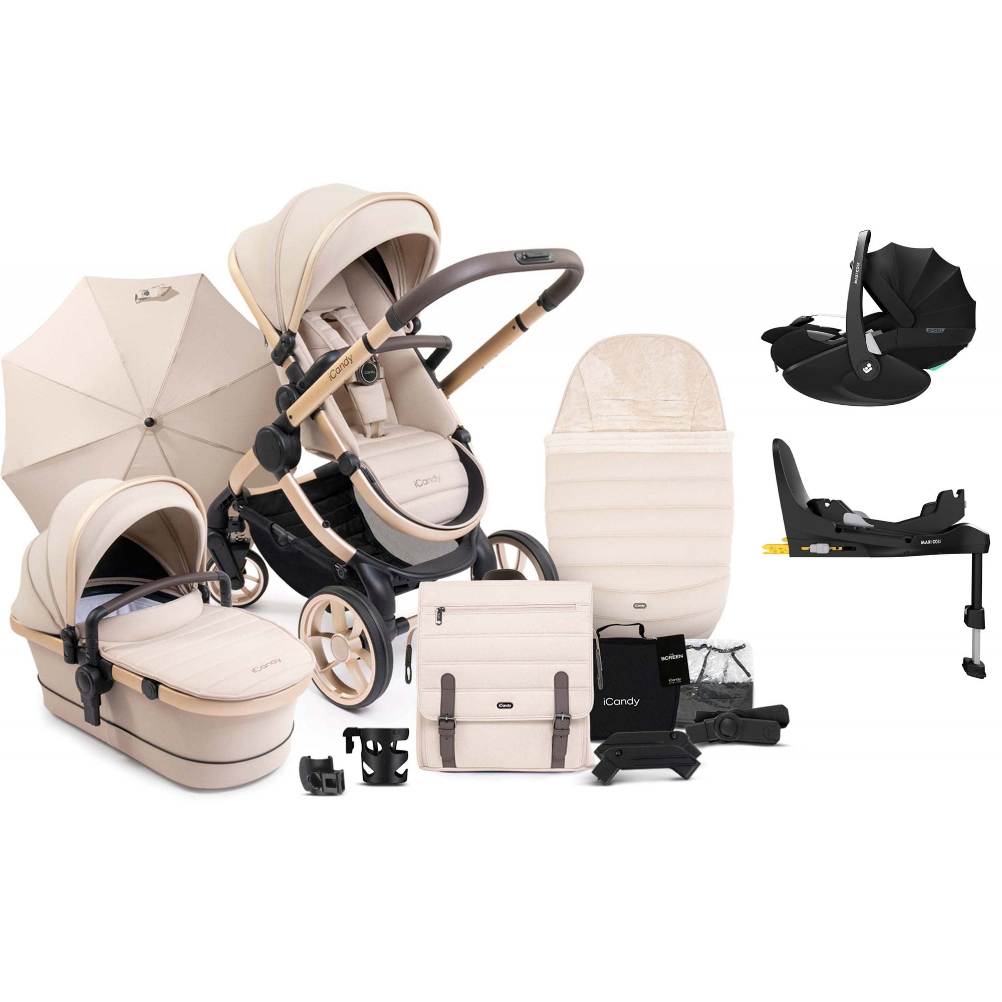 iCandy Peach 7 Complete Editions Bundle Biscotti + Pebble 360 Pro 2 & Base