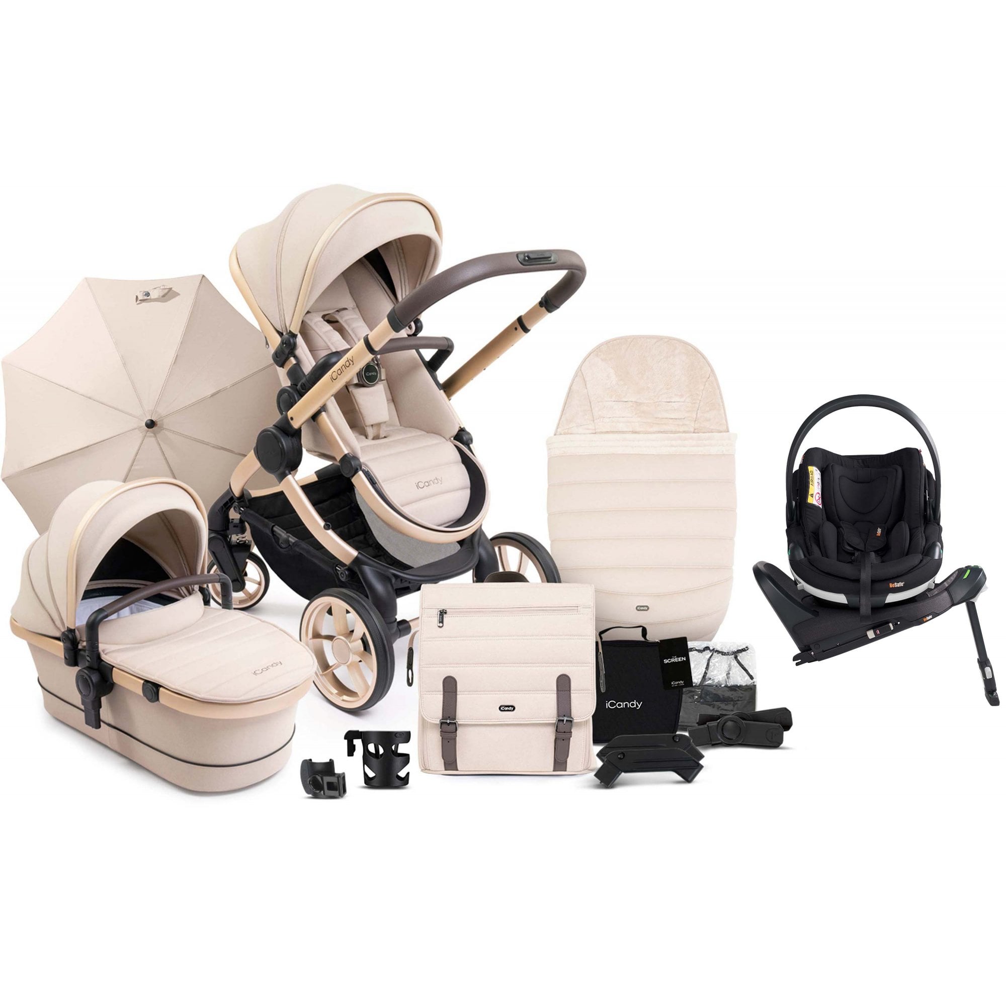 iCandy Peach 7 Complete Editions Bundle Biscotti + BeSafe Go Beyond & Base