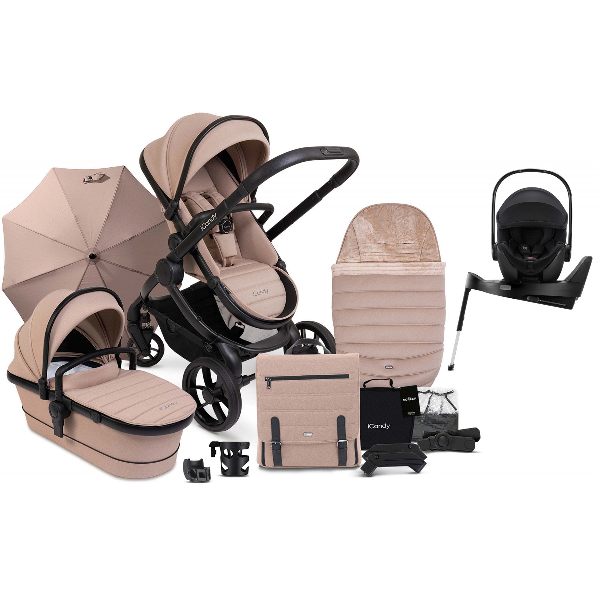 iCandy Peach 7 Complete Bundle Cookie + Britax Baby Safe Pro & Base