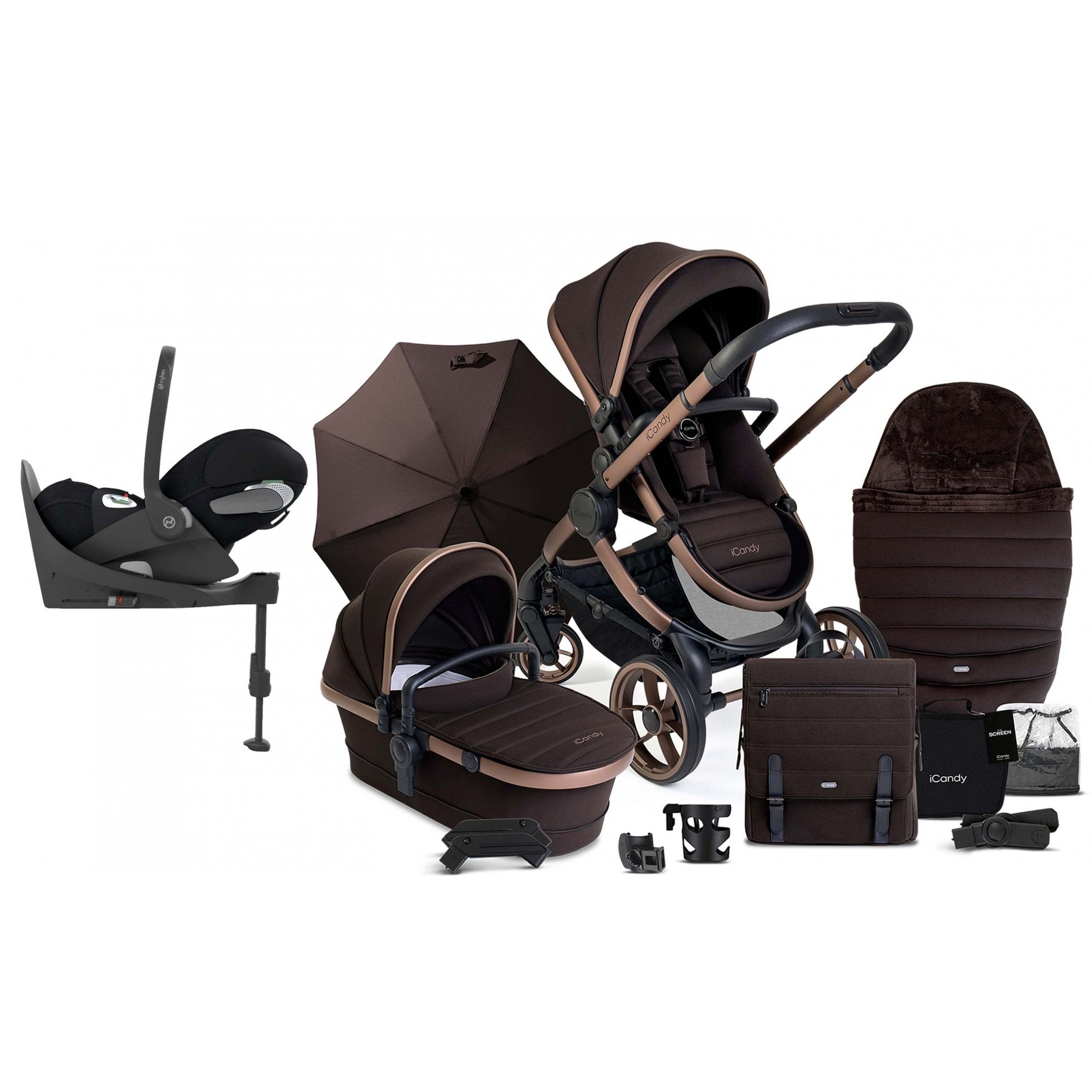 iCandy Peach 7 Complete Editions Bundle Pecan + Cloud T PLUS & Base