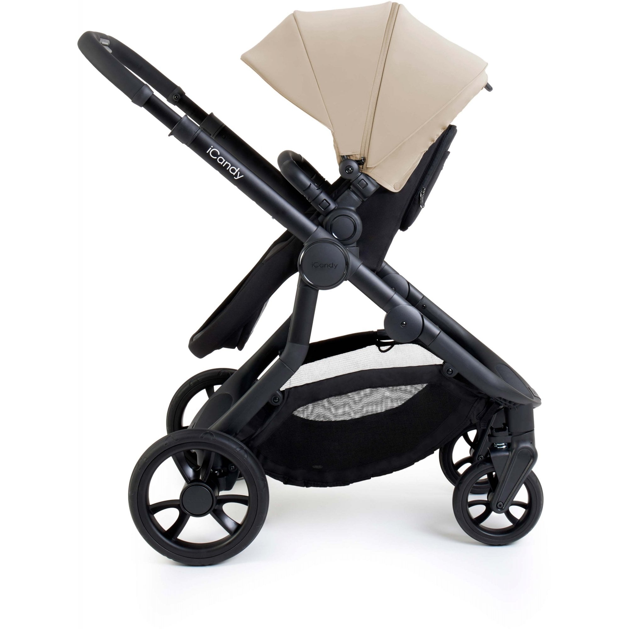 iCandy Orange 4 Pushchair Bundle Latte + Baby Safe Pro & Base