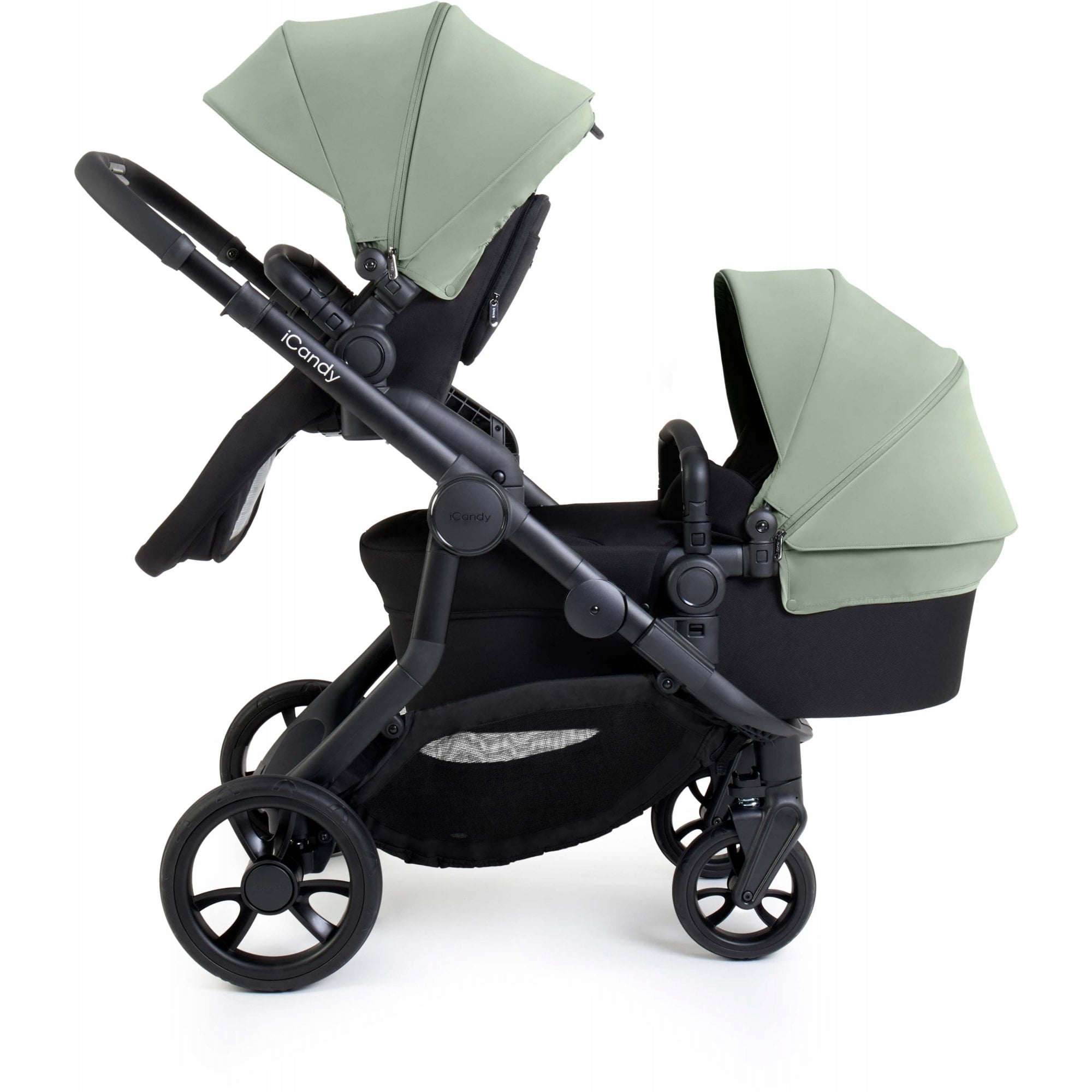 iCandy Orange 4 Pushchair Bundle Pistachio + Baby Safe Pro & Base