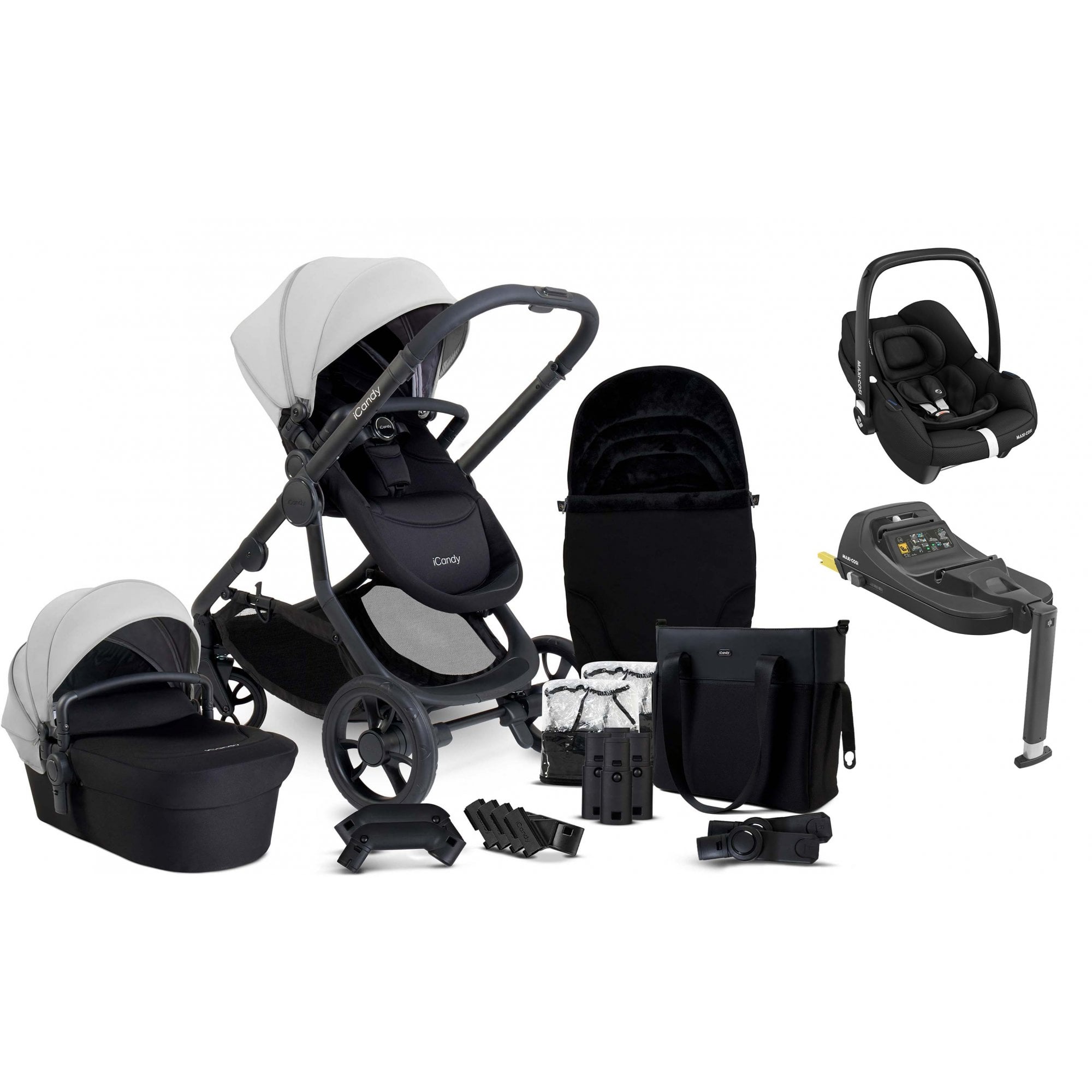 ICandy Orange 4 Pushchair Bundle Glacier + Cabriofix & Base