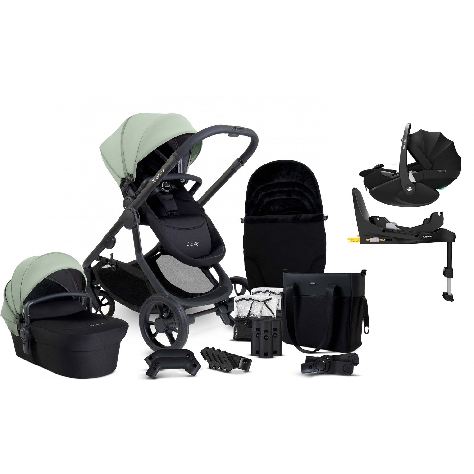 iCandy Orange 4 Pushchair Bundle Pistachio + Pebble 360 Pro 2 & Base