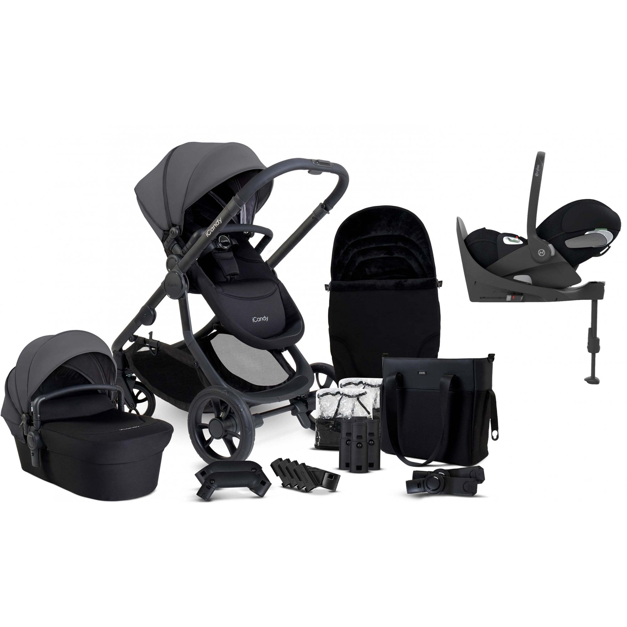 iCandy Orange 4 Pushchair Bundle Fossil + Cloud T PLUS & Base