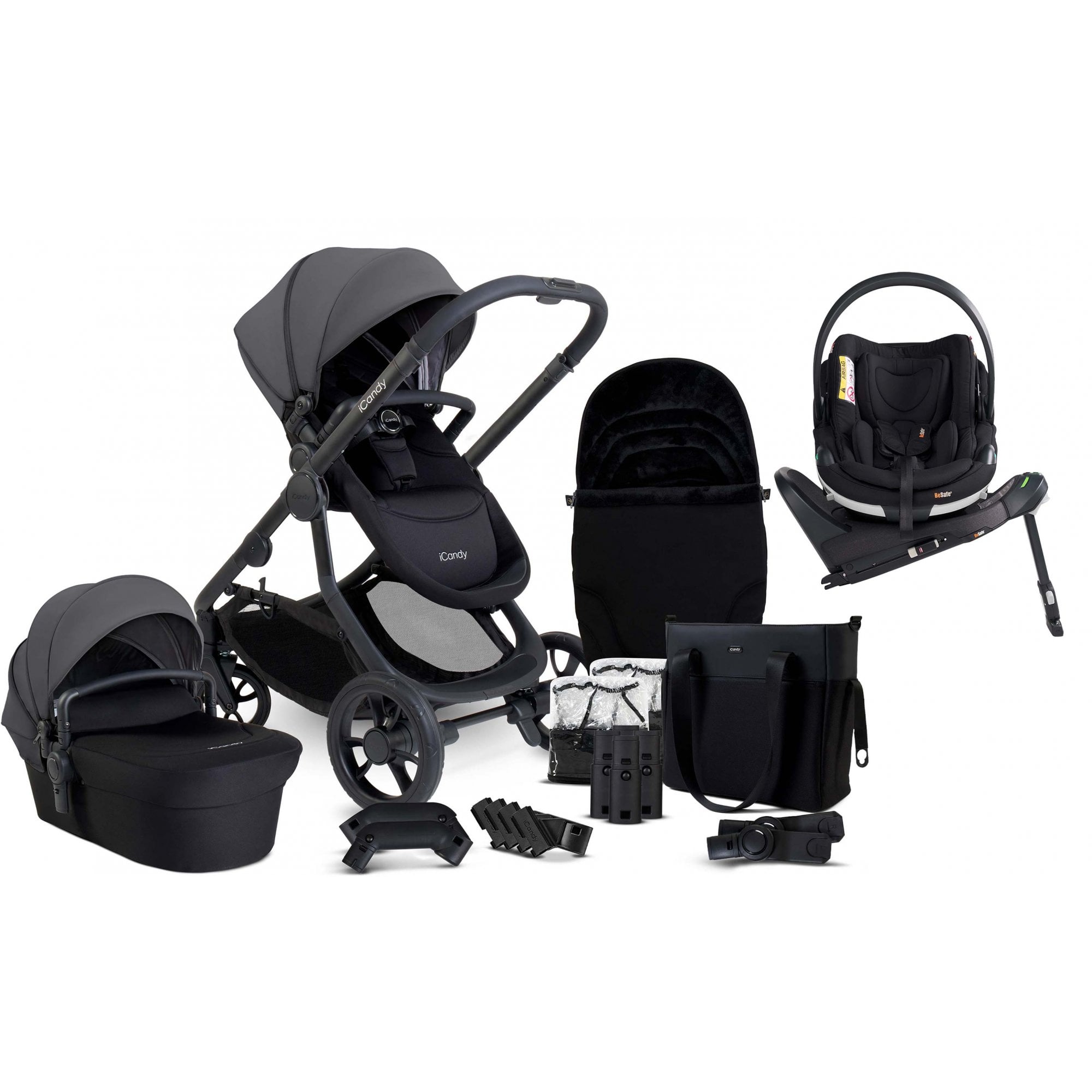 iCandy Orange 4 Pushchair Bundle Fossil + Go Beyond & Base