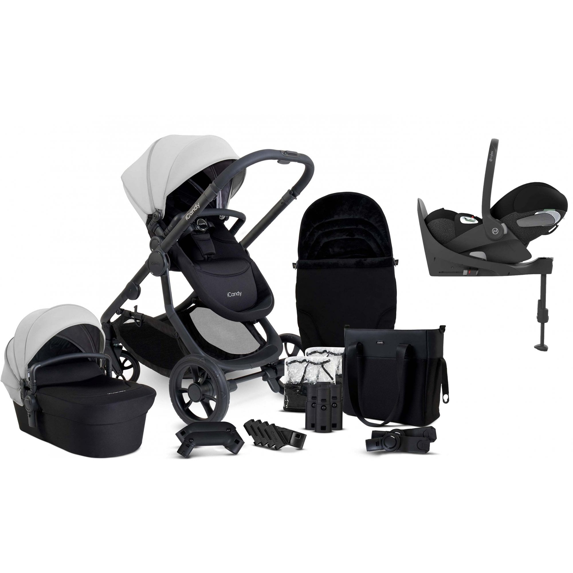 iCandy Orange 4 Pushchair Bundle Glacier + Cloud T & Base