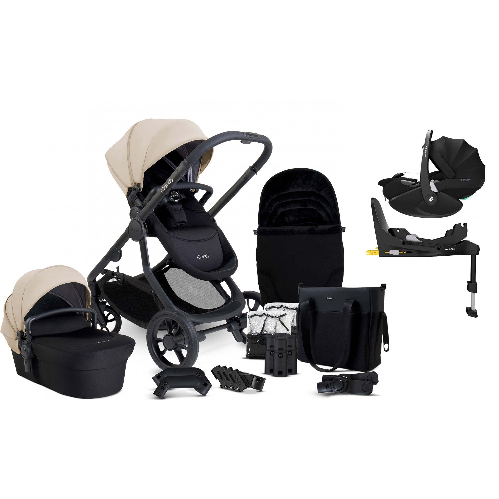 iCandy Orange 4 Pushchair Bundle Latte + Pebble 360 Pro 2 & Base