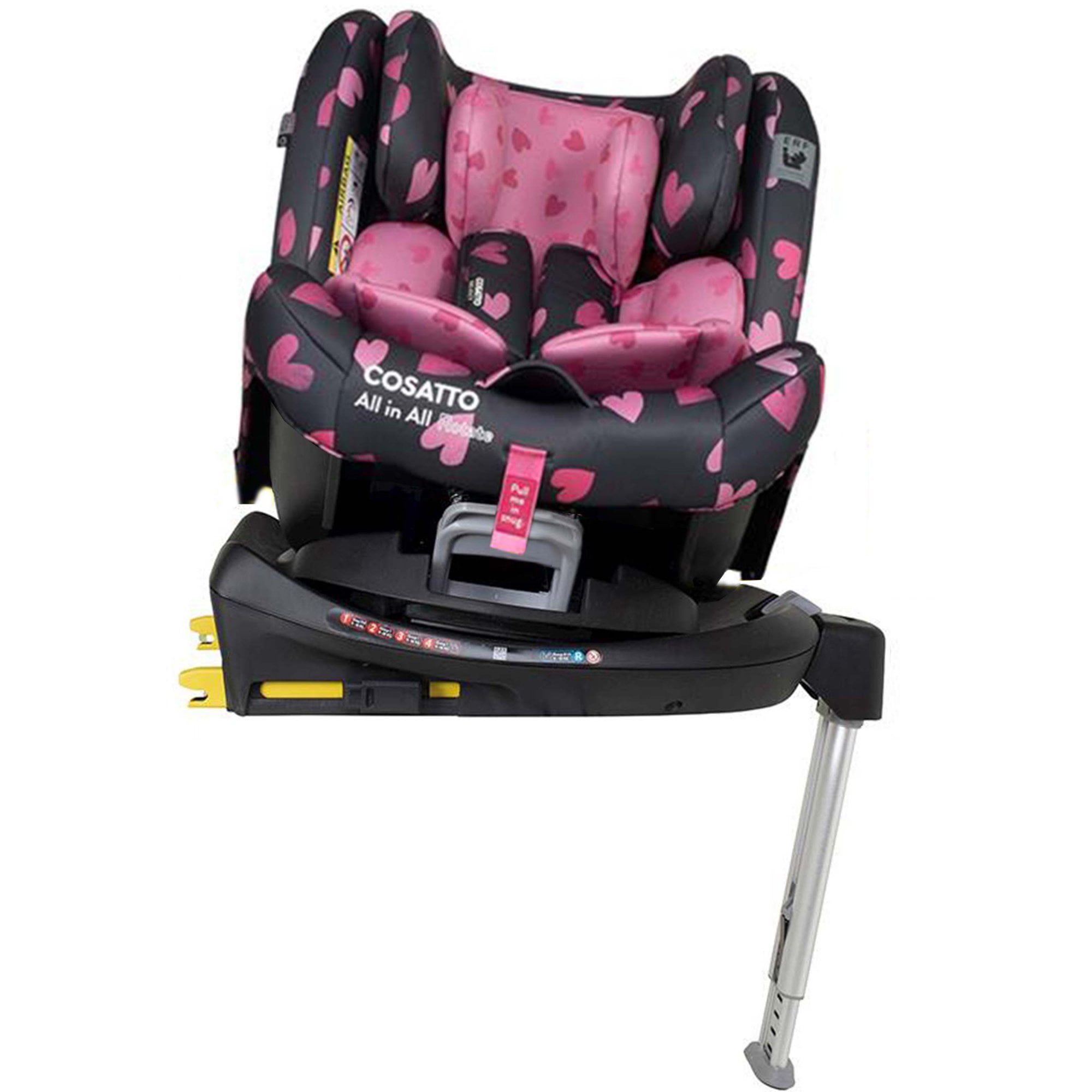 Cosatto All In All 360 Rotate Group 0+1/2/3 Isofix Car Seat Charcoal Lighthearted