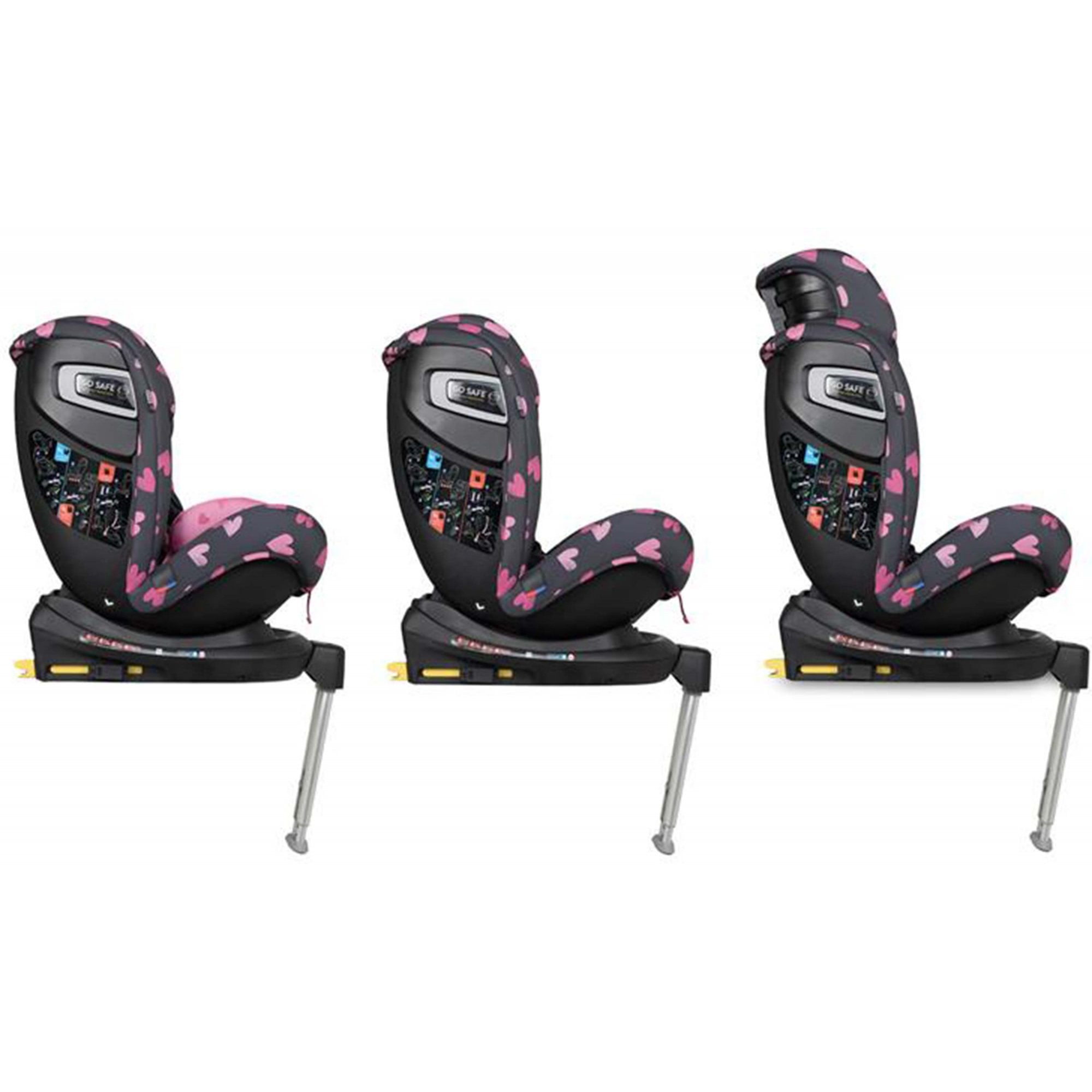 Cosatto All In All 360 Rotate Group 0+1/2/3 Isofix Car Seat Charcoal Lighthearted