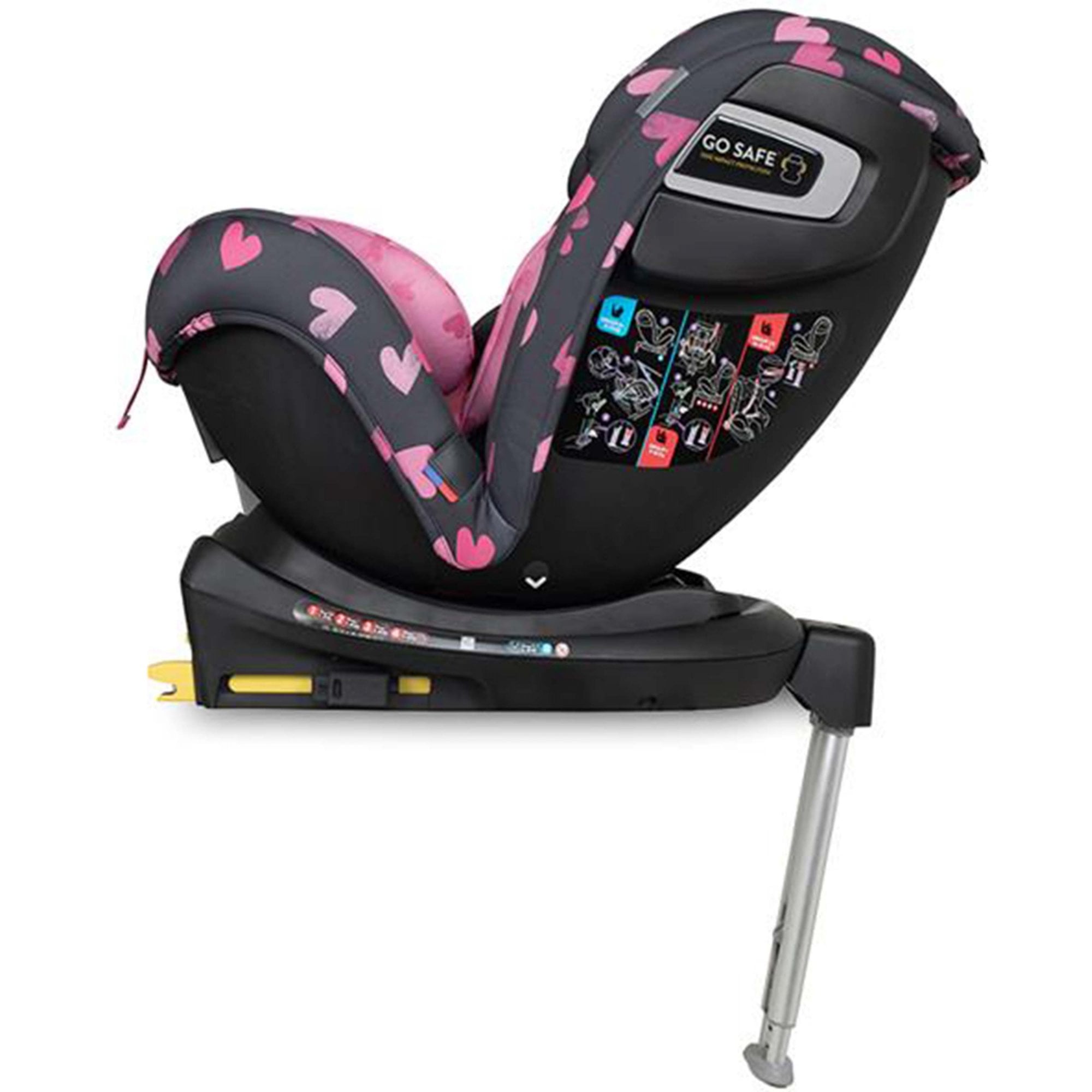 Cosatto All In All 360 Rotate Group 0+1/2/3 Isofix Car Seat Charcoal Lighthearted