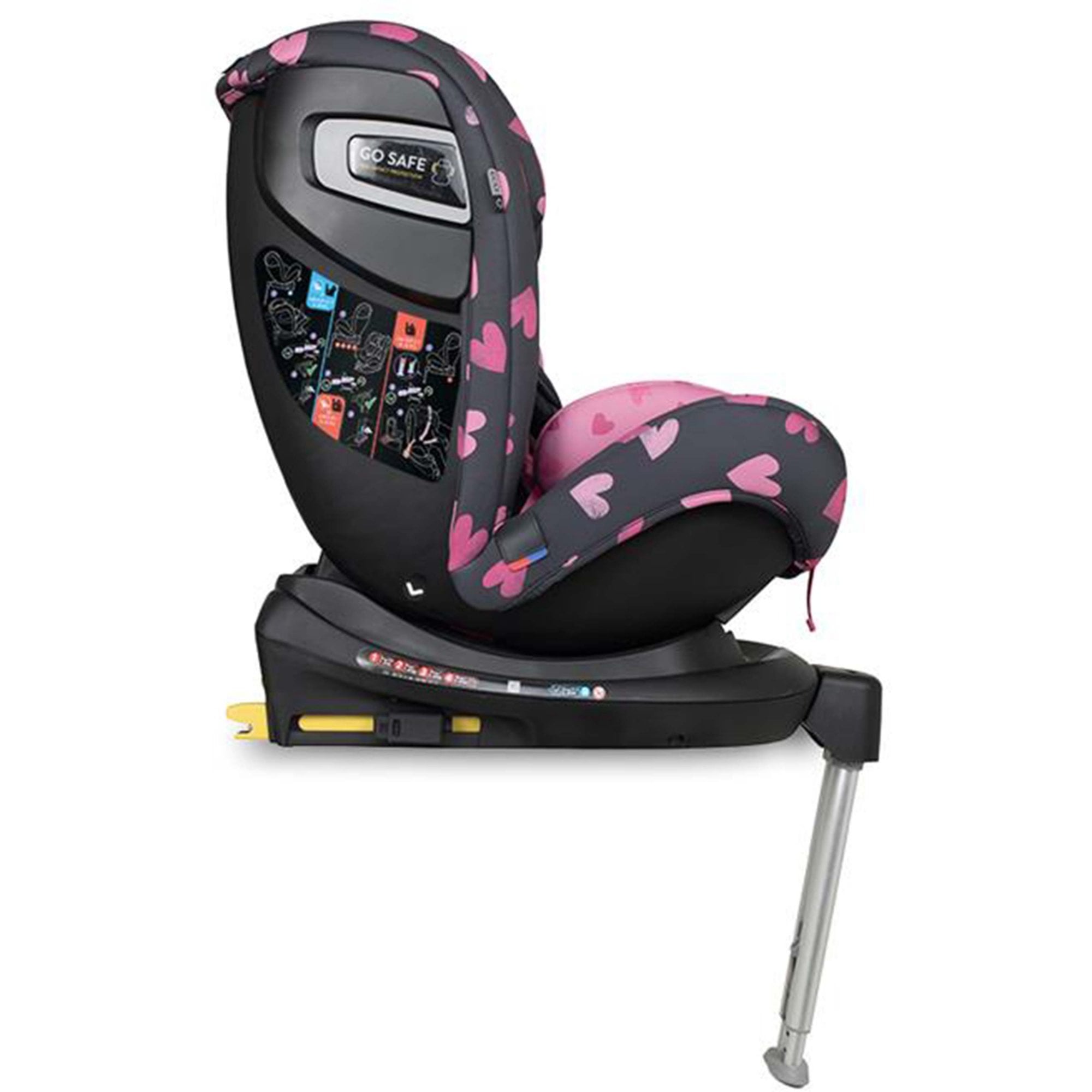 Cosatto All In All 360 Rotate Group 0+1/2/3 Isofix Car Seat Charcoal Lighthearted