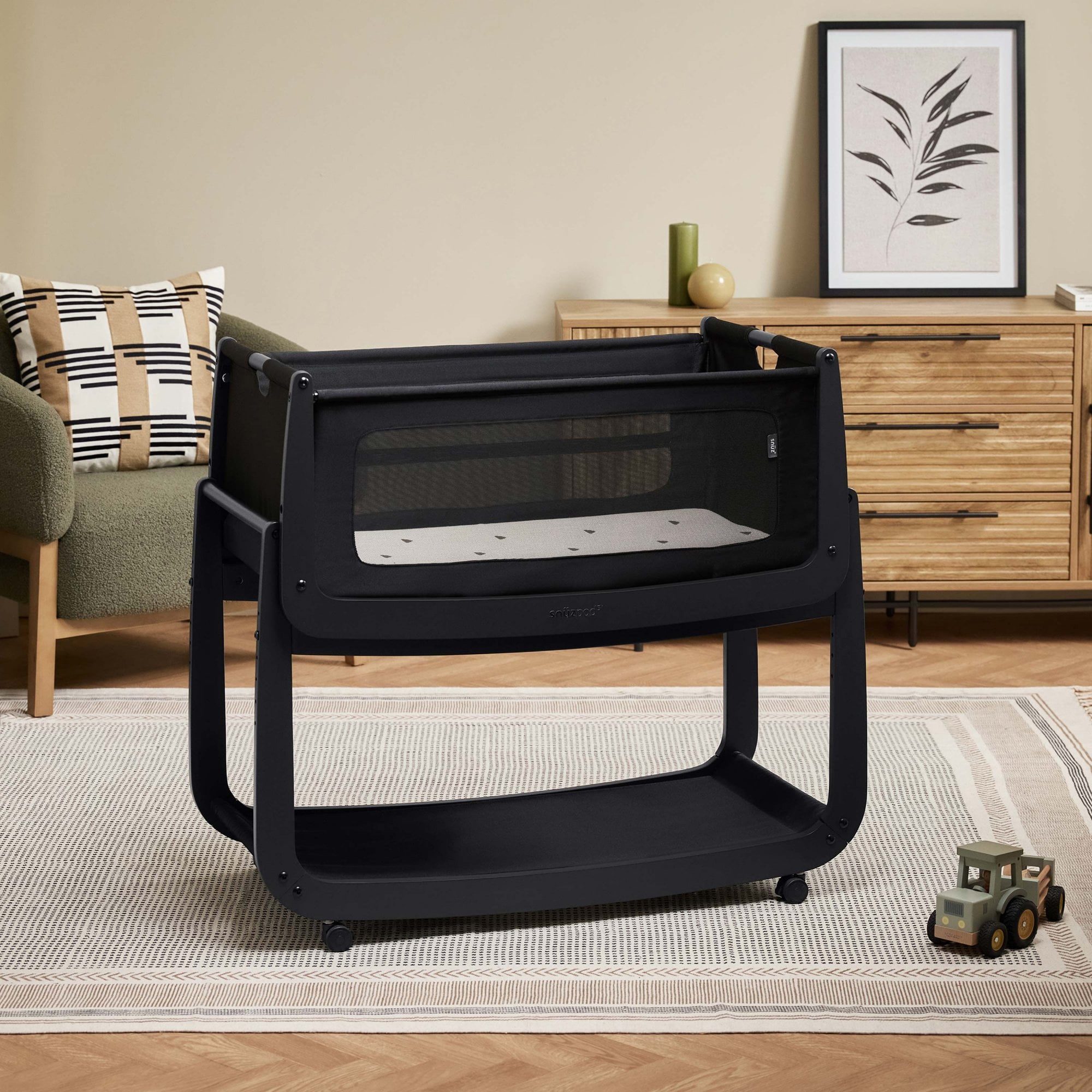 Snuz Snuzpod 5 Bedside Crib Graphite