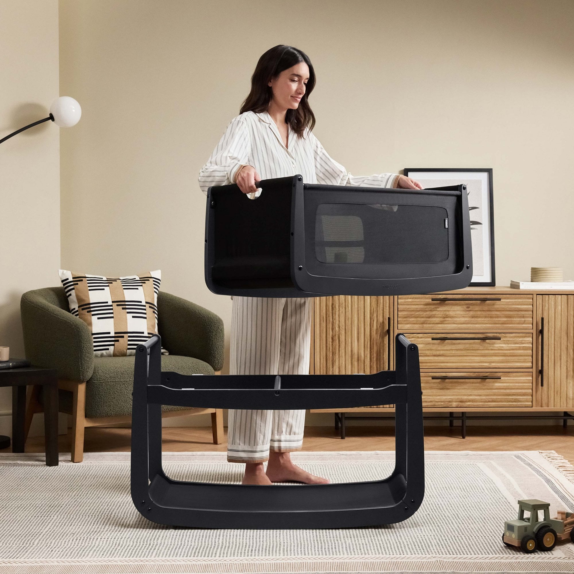 Snuz Snuzpod 5 Bedside Crib Graphite