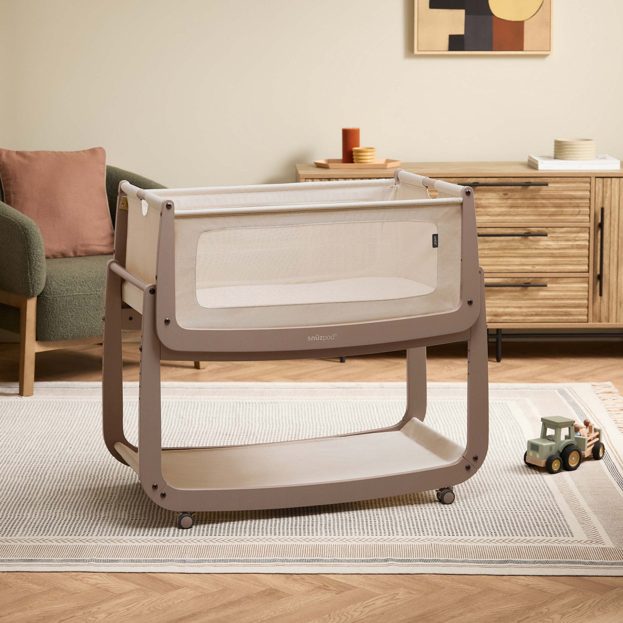 Snuz Snuzpod 5 Bedside Crib Mocha