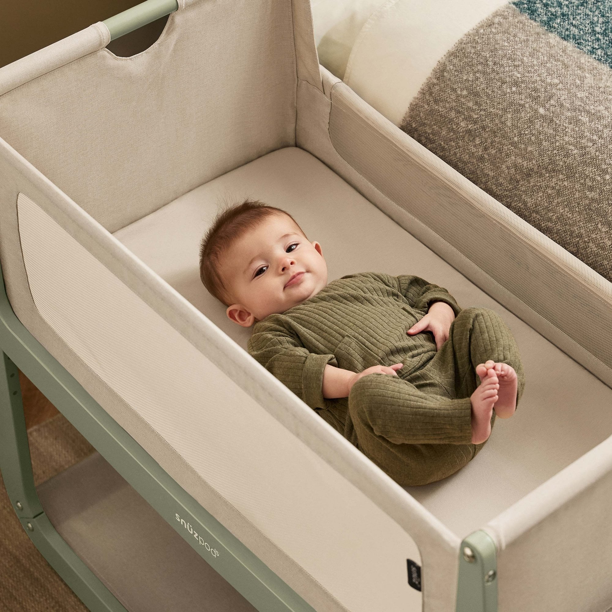 Snuz Snuzpod 5 Bedside Crib Sage