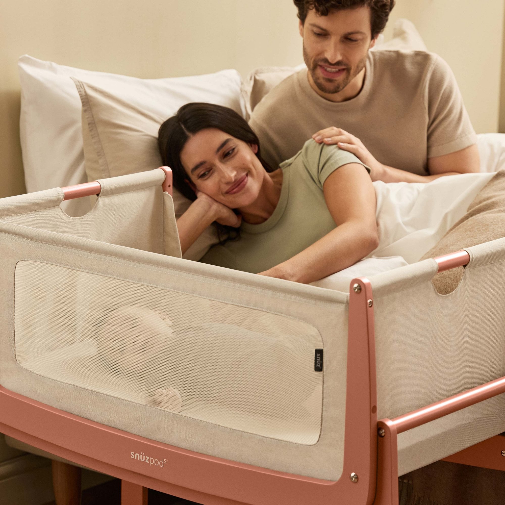 Snuz Snuzpod 5 Bedside Crib Terracotta