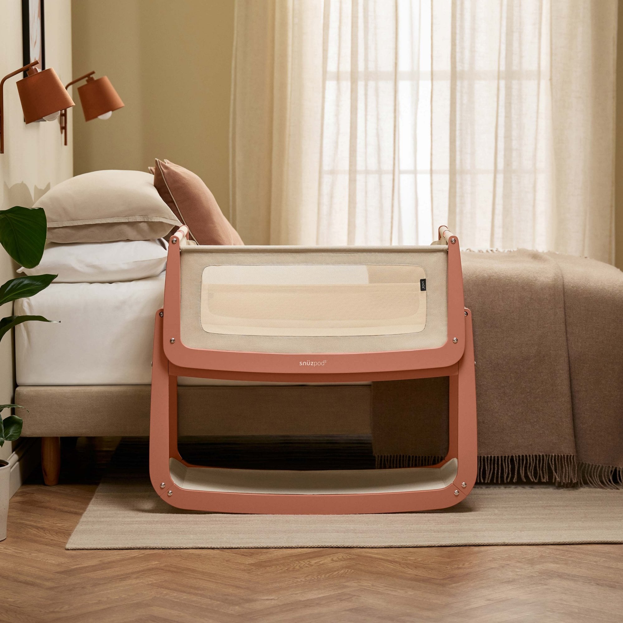Snuz Snuzpod 5 Bedside Crib Terracotta