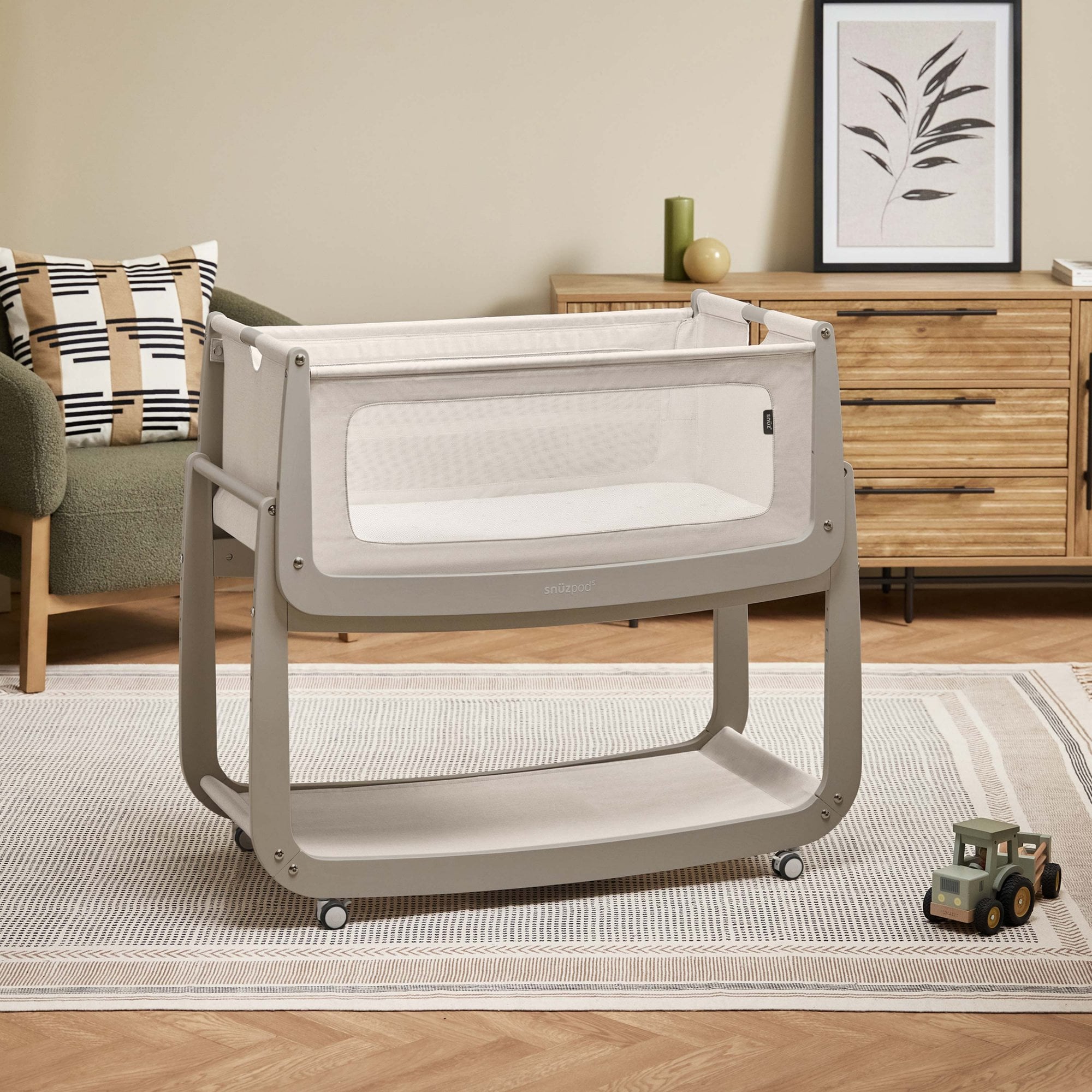 Snuz Snuzpod 5 Bedside Crib Pebble