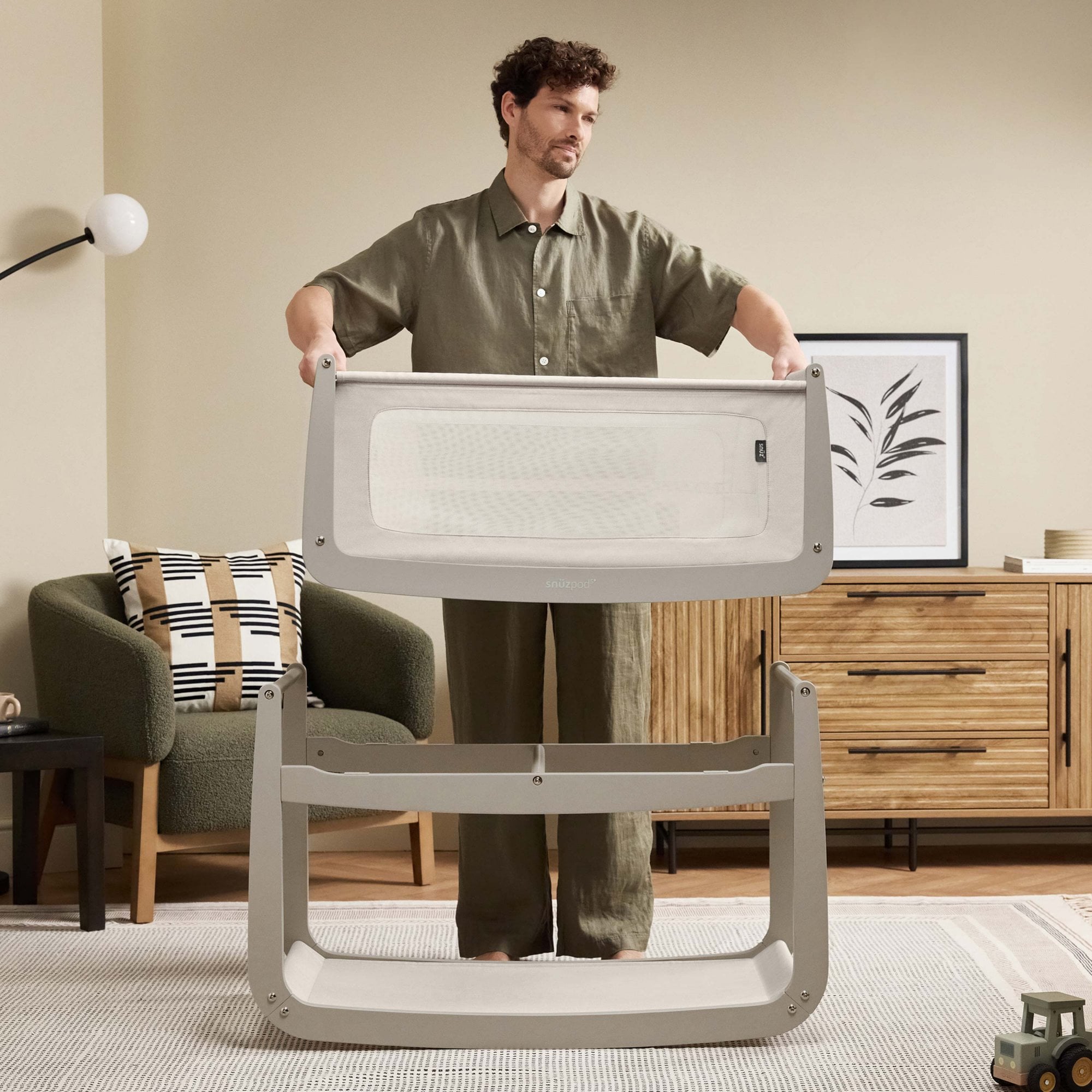 Snuz Snuzpod 5 Bedside Crib Pebble