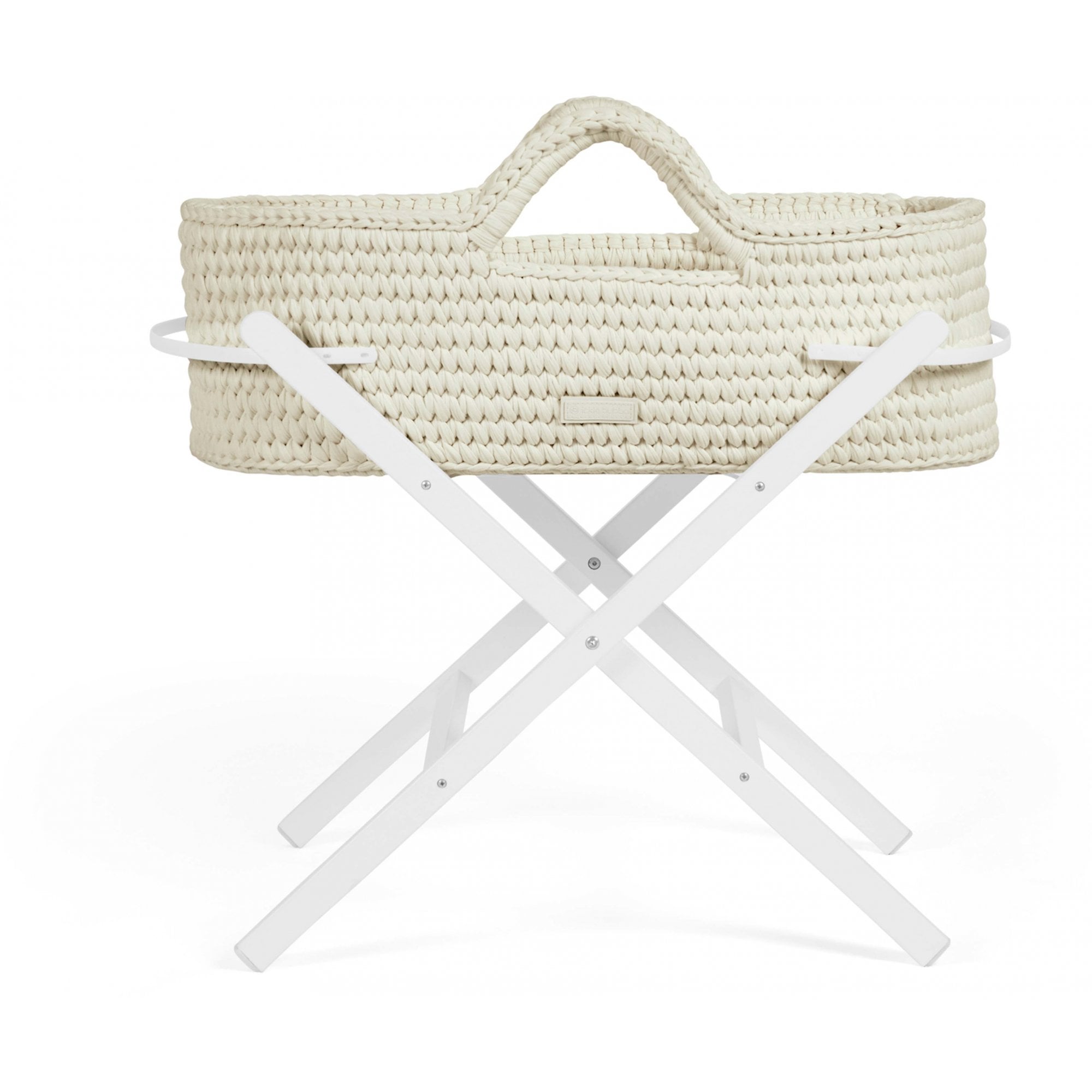 Ickle Bubba Nova Moses Basket Cloud & White Stand