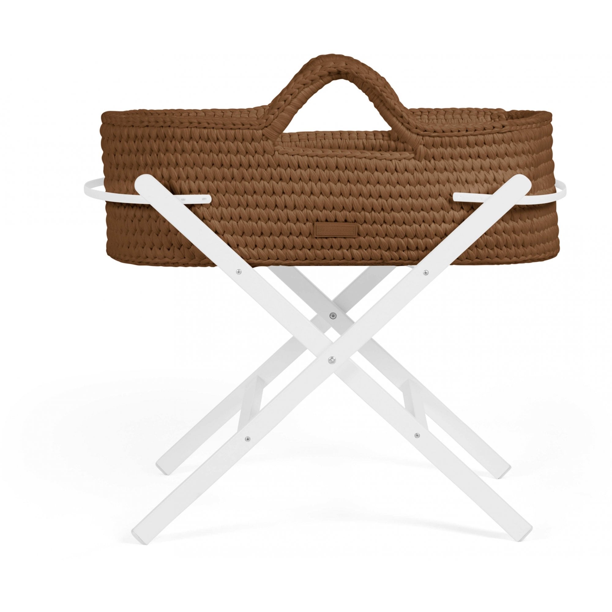 Ickle Bubba Nova Moses Basket Mocha & White Stand